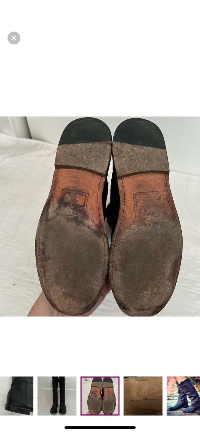 Fryer Black Leather Tall Boots 15.5 Shaft image indicator(4)