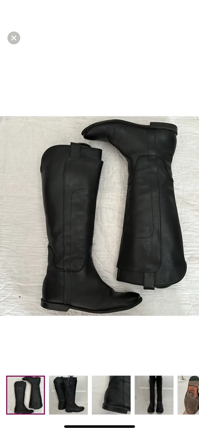 Fryer Black Leather Tall Boots 15.5 Shaft image indicator(5)