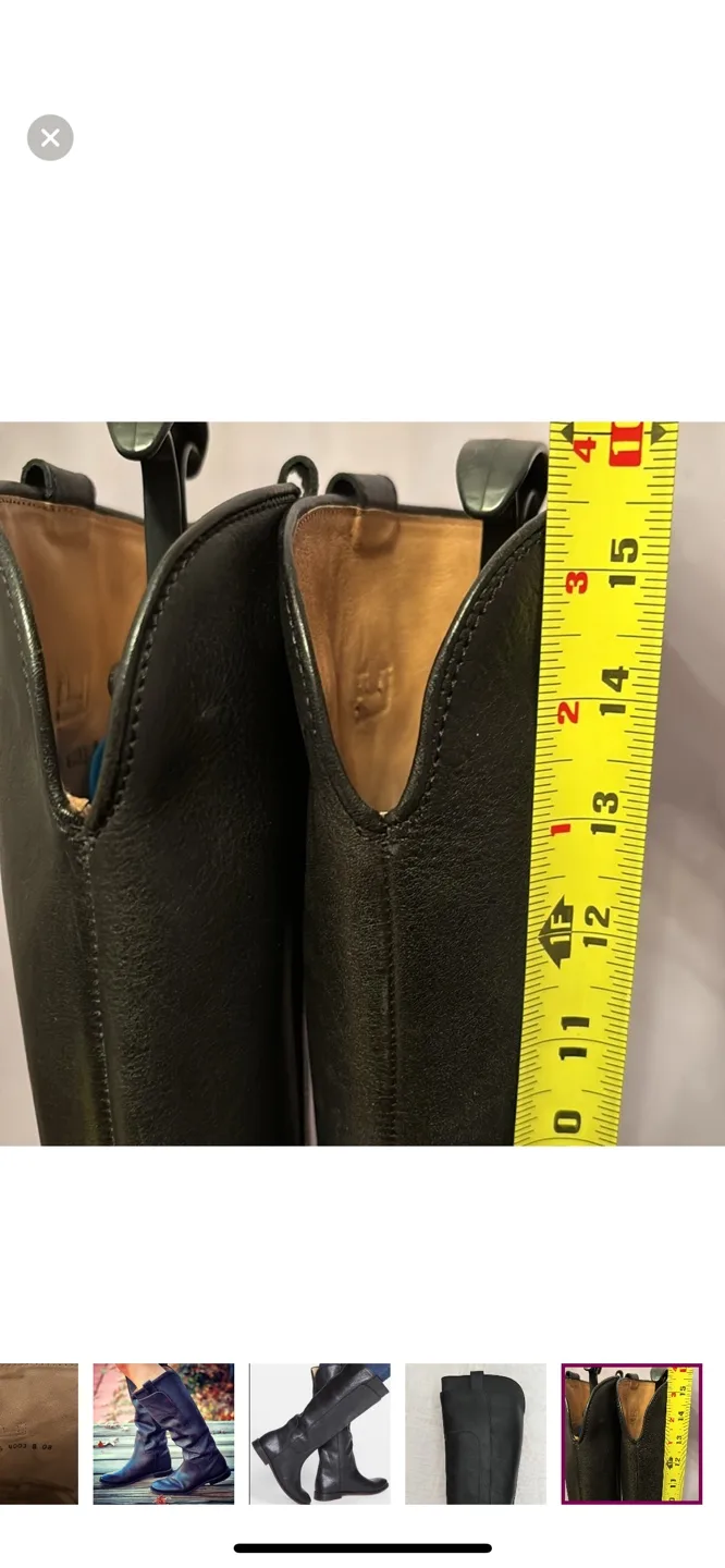 Fryer Black Leather Tall Boots 15.5 Shaft image indicator(6)
