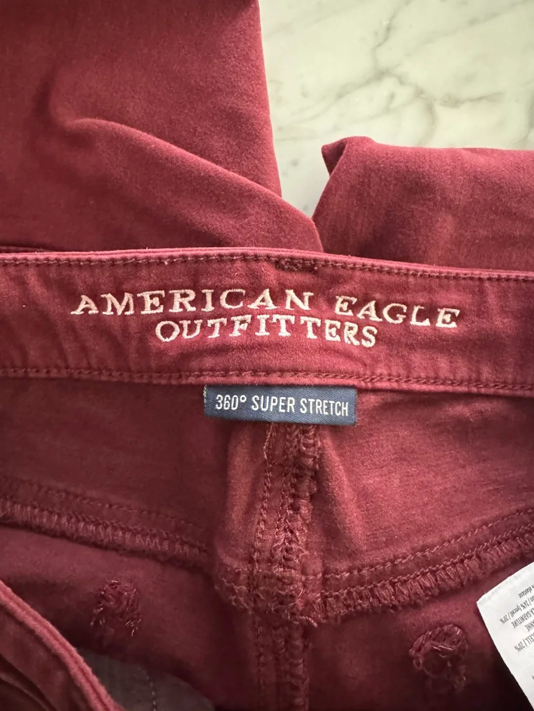 American Eagle Outfitters Maroon Jeggings Size 2 image indicator(3)