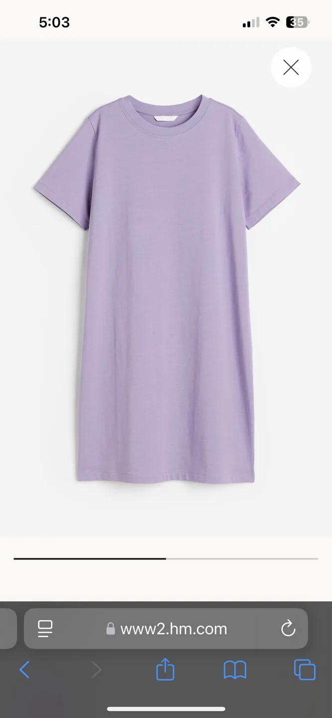 H&M Lilac T-Shirt Dress thumbnail
