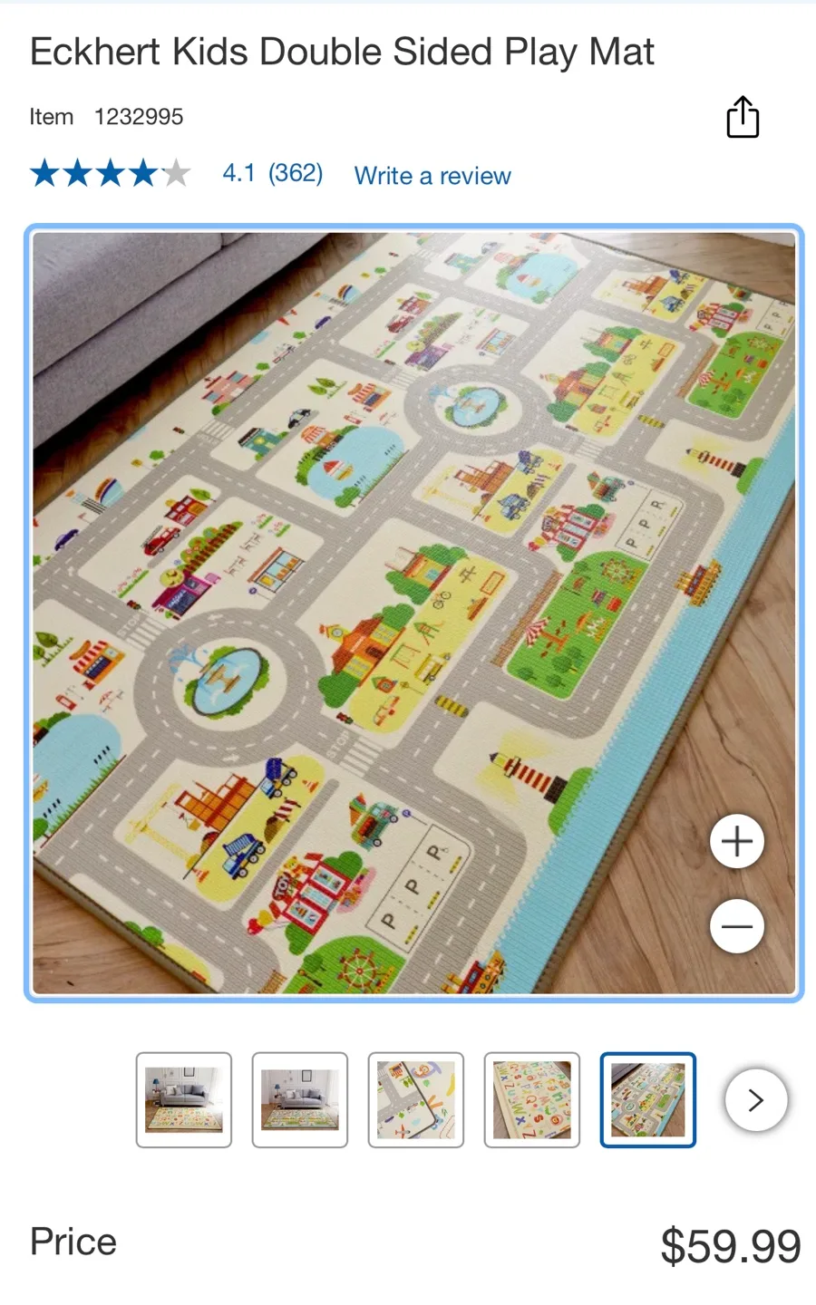 Eckhert Kids Double Sided Play Mat image indicator(2)