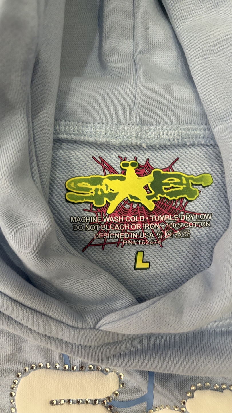 blue sp5der hoodie - photo 3