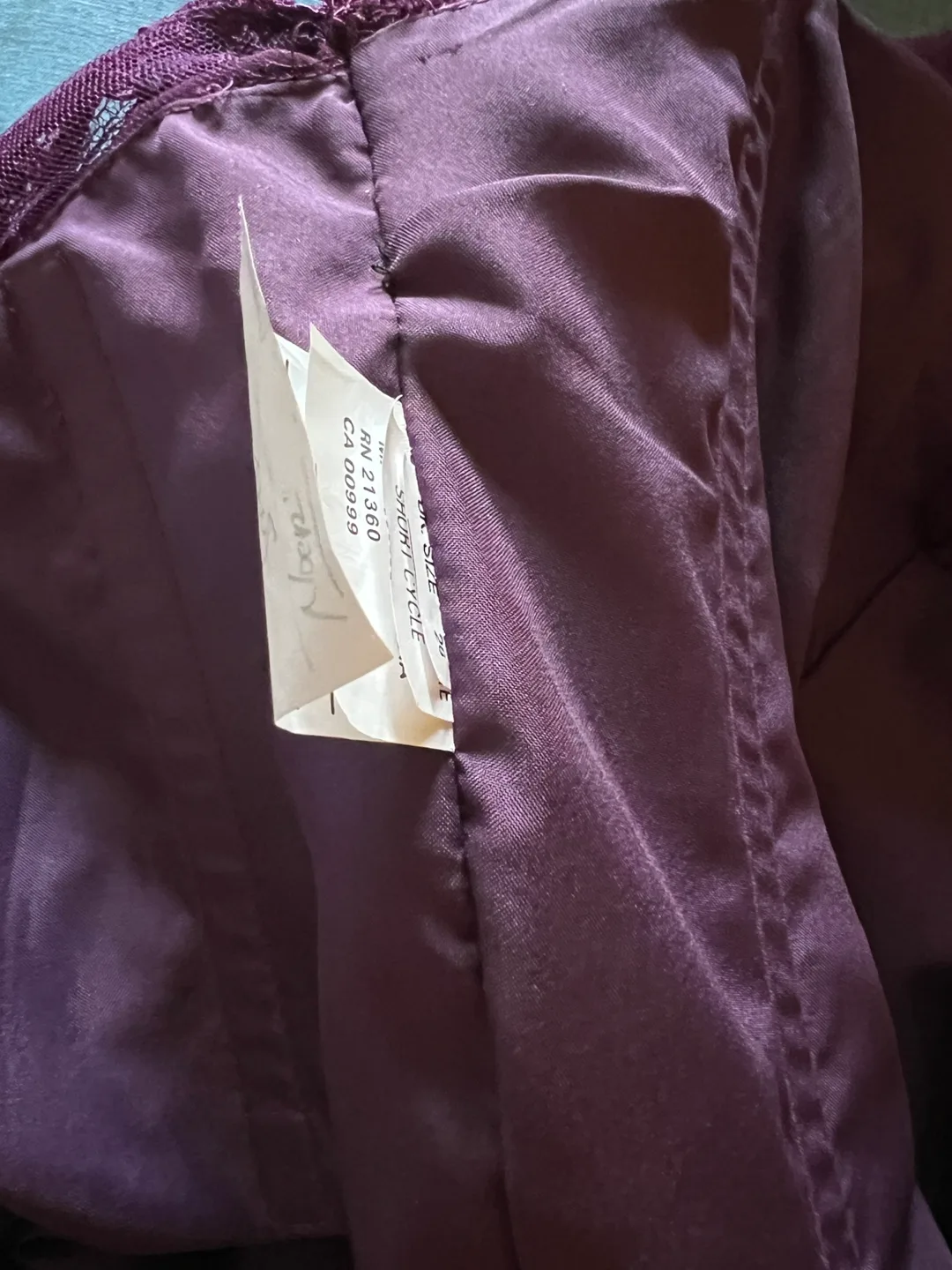 Eggplant Lace and Chiffon Maxi Dress image indicator(8)