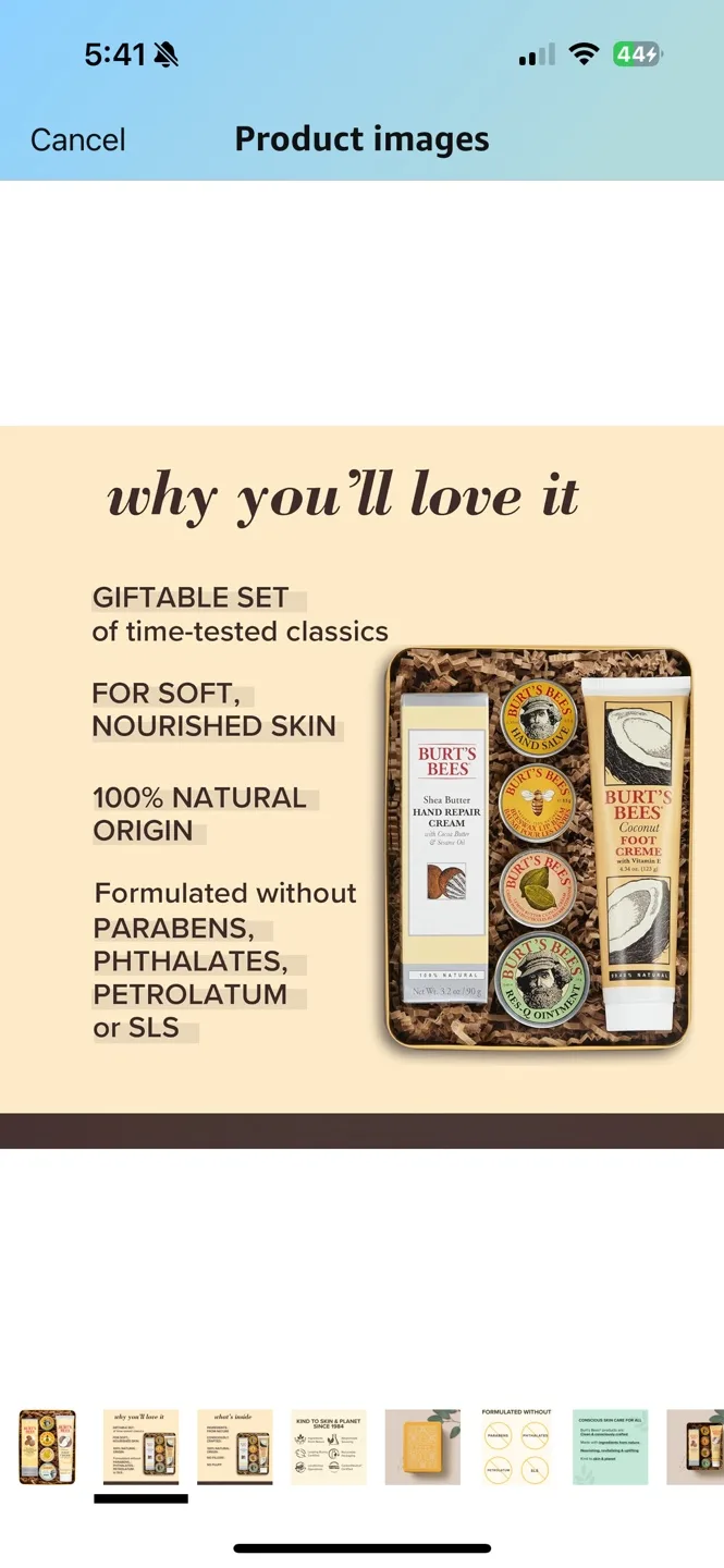 NEW GIFT BOX Burt's Bees Set - Hand Repair, Foot Cream, & More! image indicator(2)