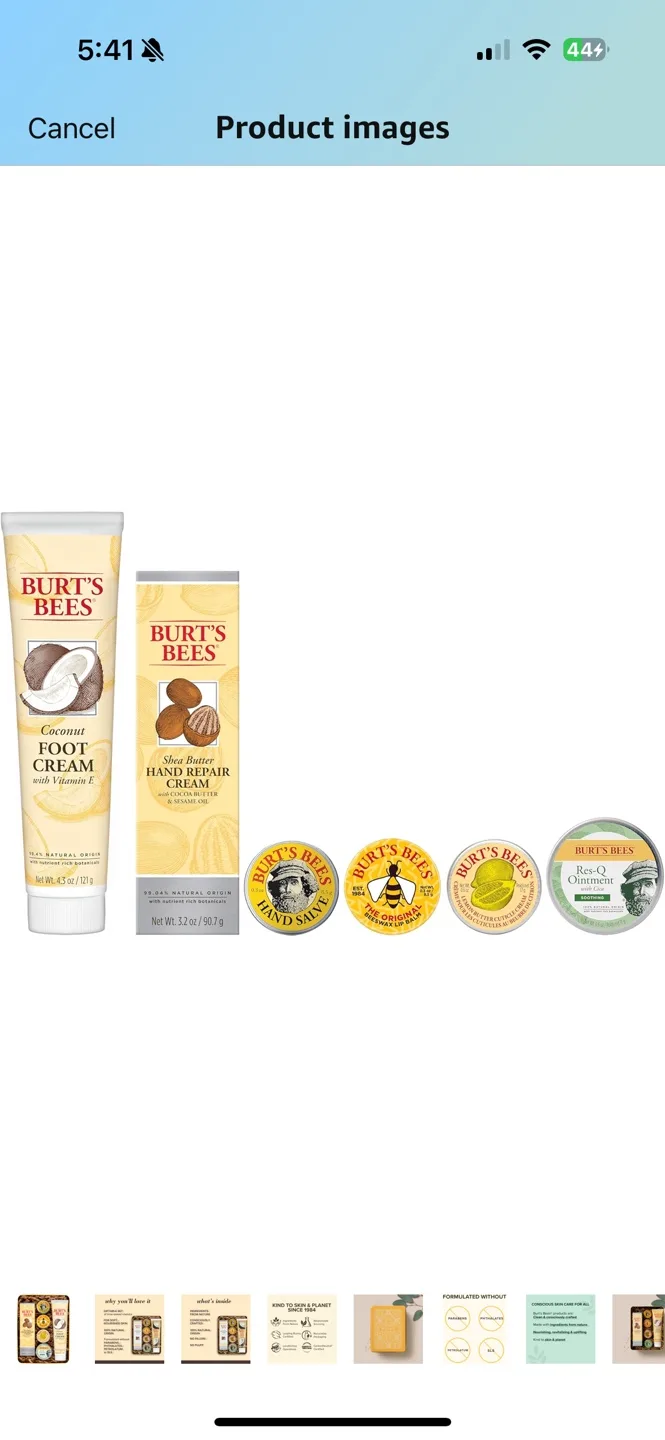 NEW GIFT BOX Burt's Bees Set - Hand Repair, Foot Cream, & More! image indicator(9)