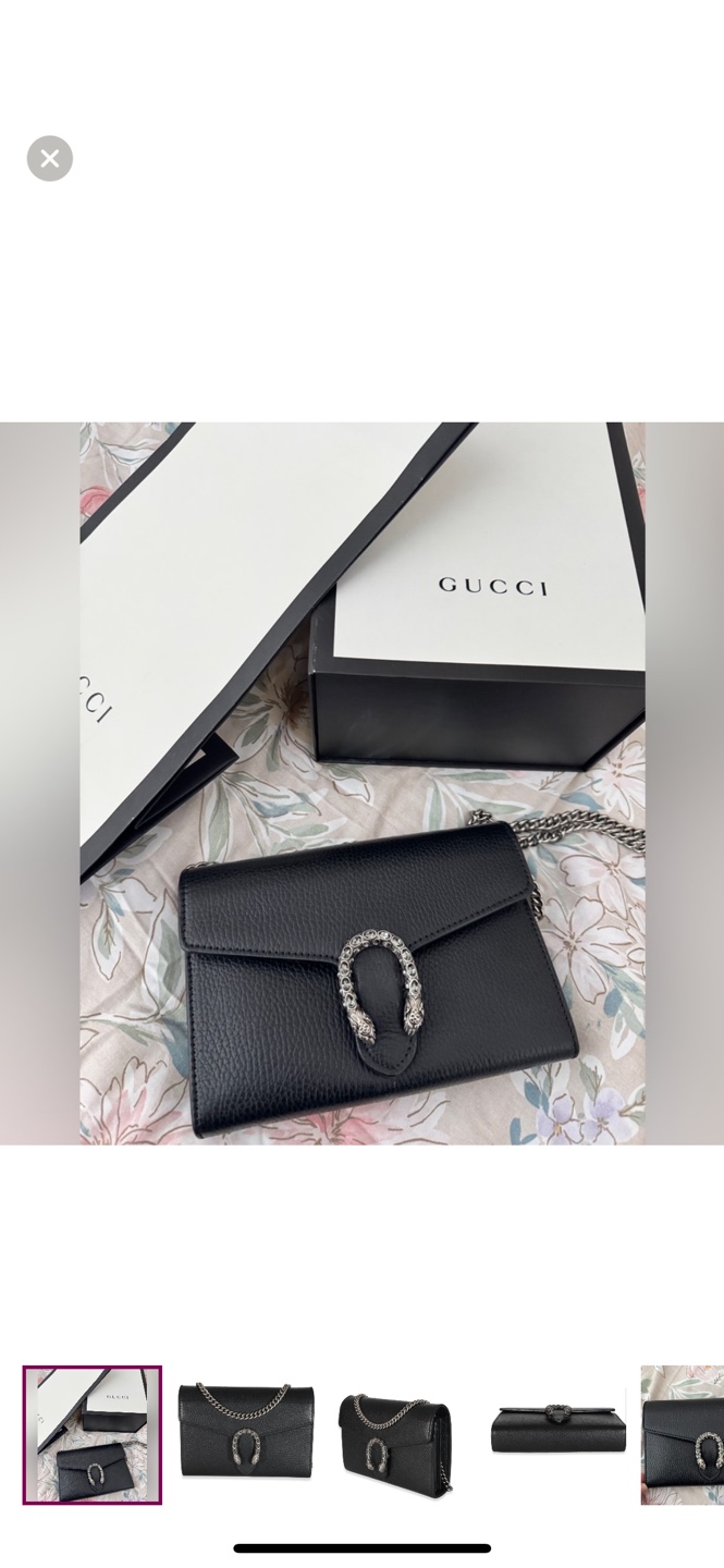Gucci Dionysus Leather Chain Wallet
