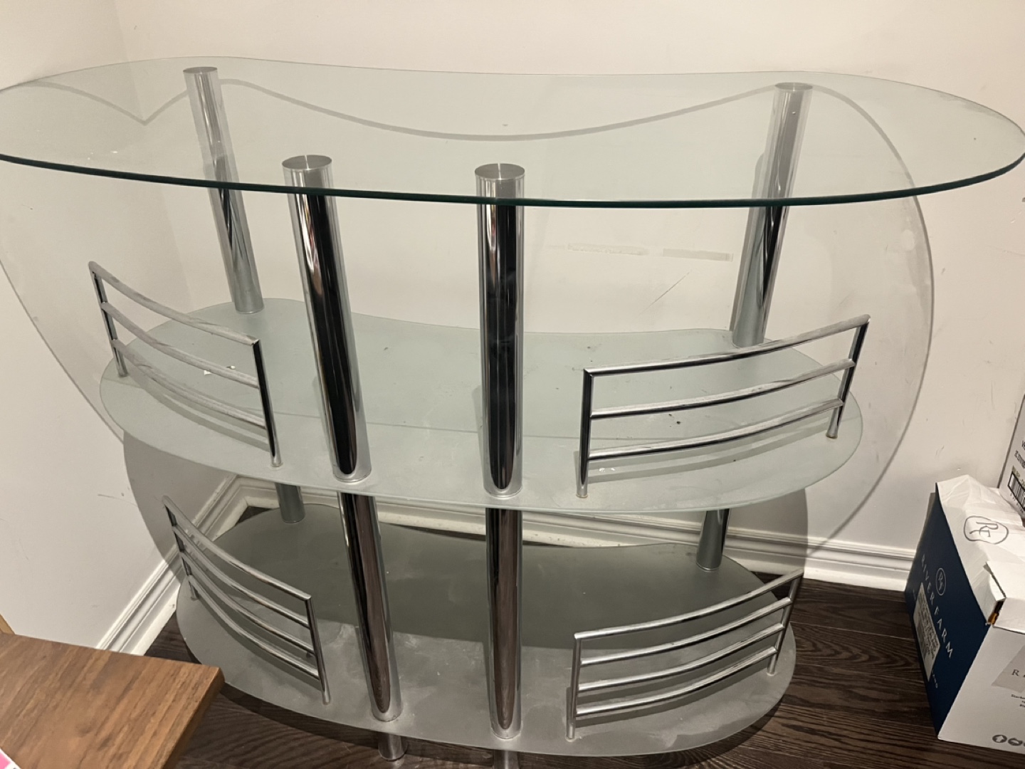 Glass and Chrome Home Bar - photo 2