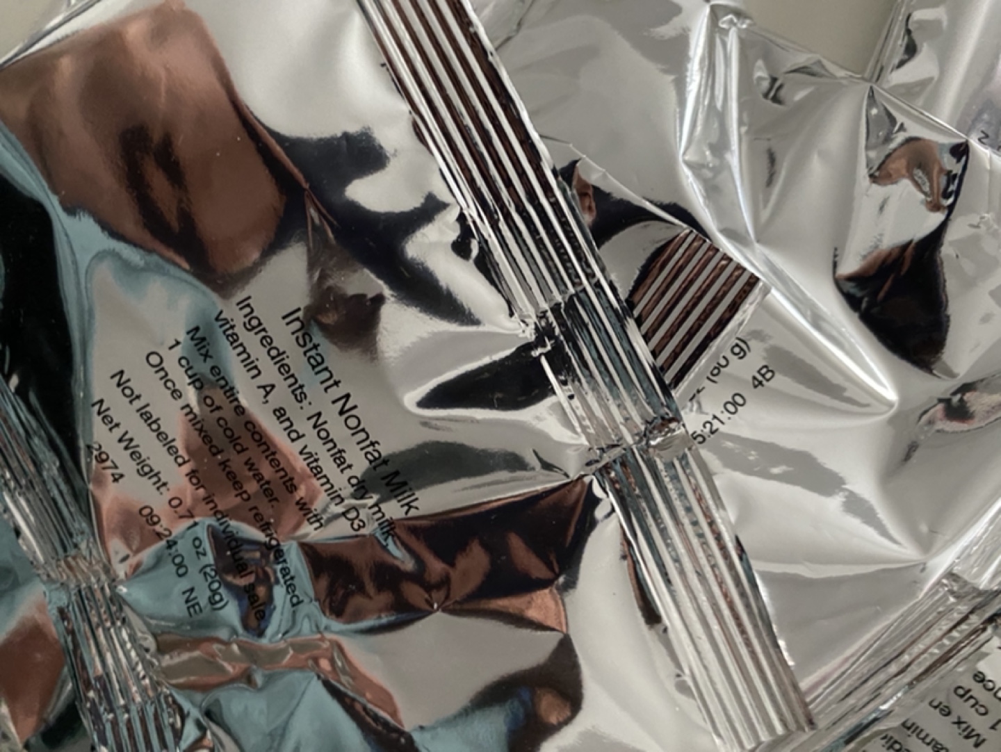 Bulk Instant Nonfat Dry Milk Packets #freecycle - photo 3