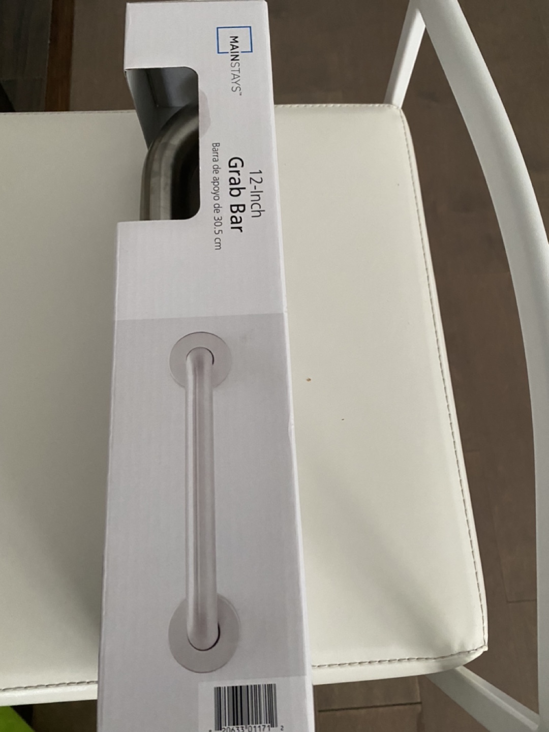 12-Inch Mainstays Grab Bar Brushed Stainless Steel #freecycle - photo 3