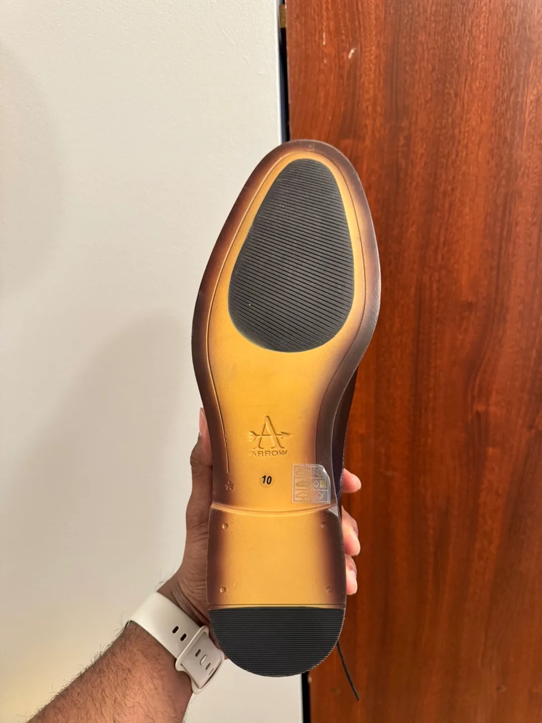 Men's Black Leather Oxford Shoes - Size 10 image indicator(3)