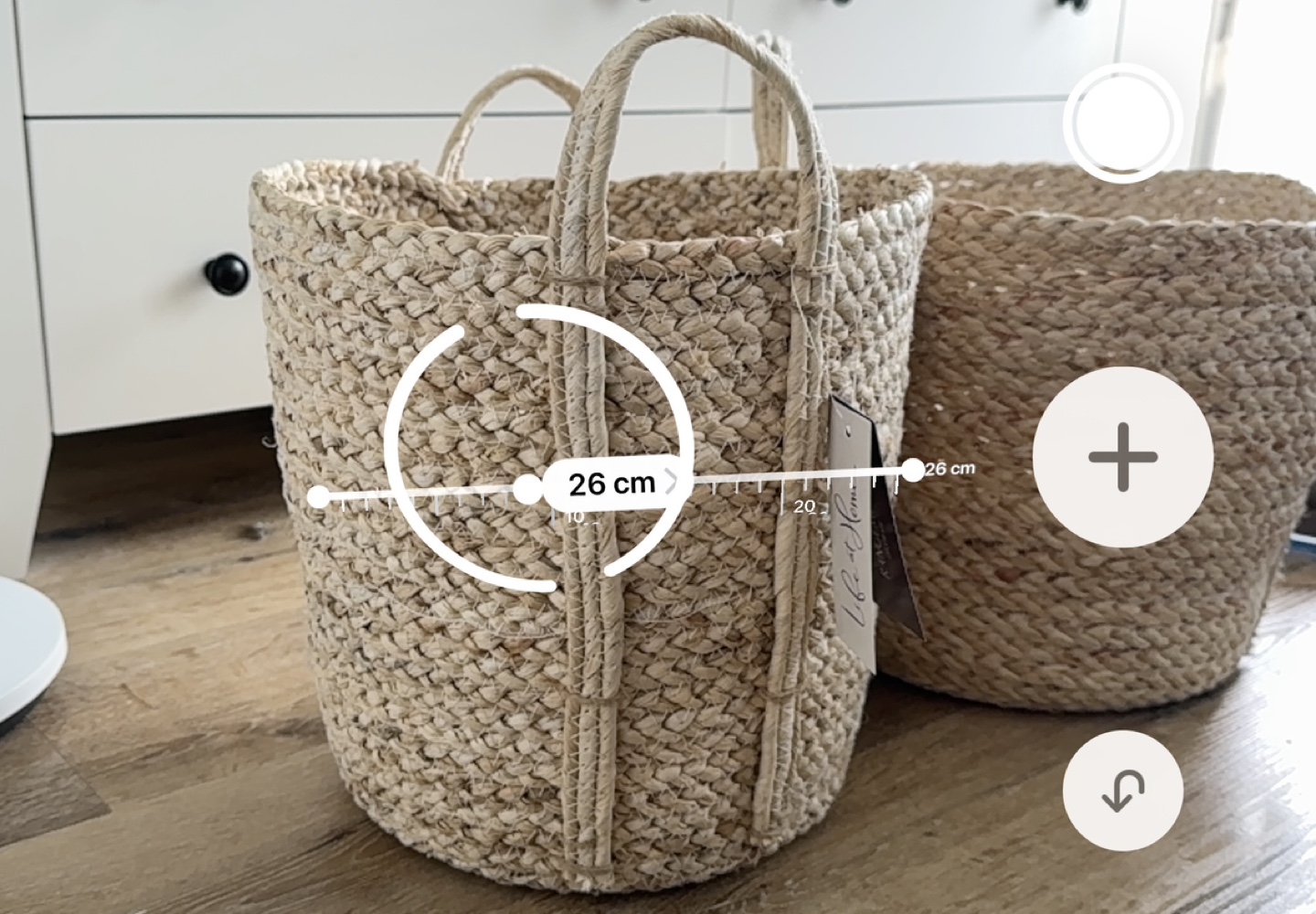 Set of Two Woven Seagrass Baskets with Handles - photo 5