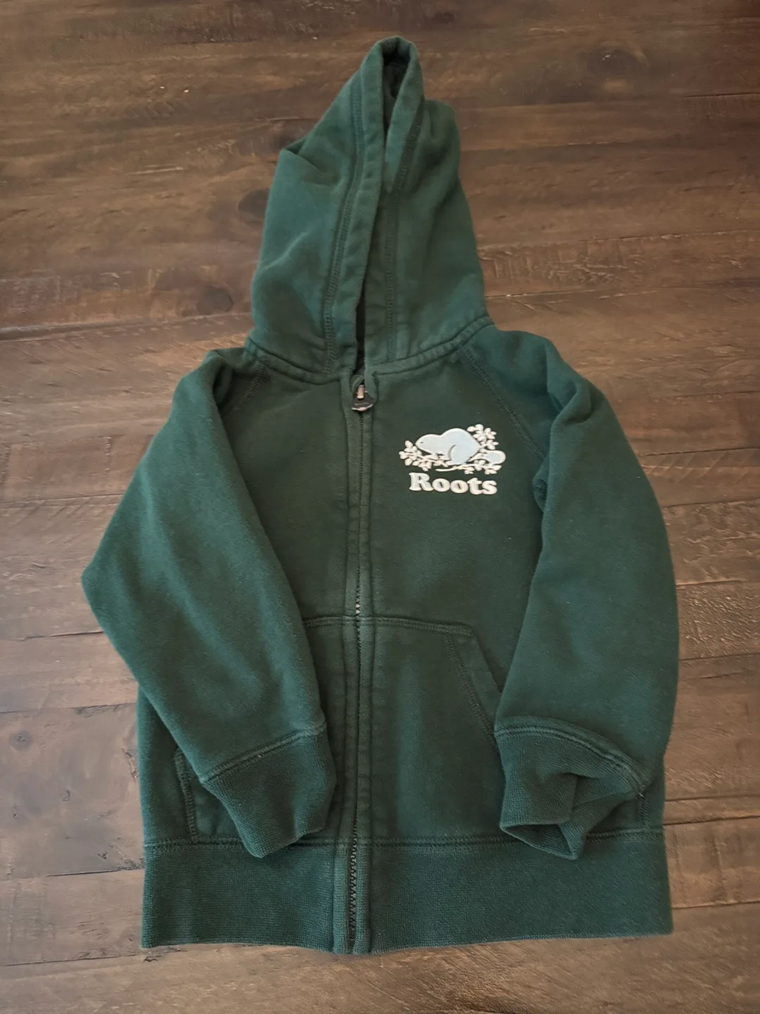 Roots Kids Green Zip-Up Hoodie - Size 3T image indicator(2)
