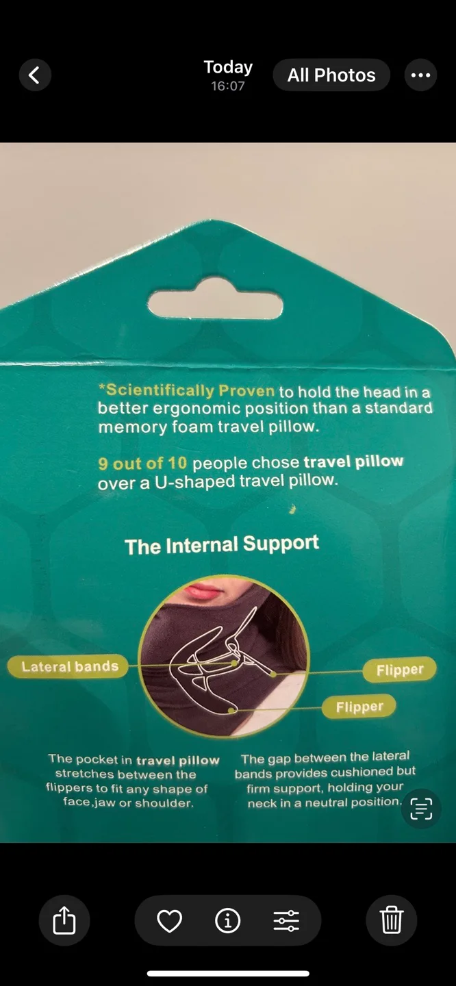 New Travel Pillow - Ergonomic Neck Support image indicator(2)
