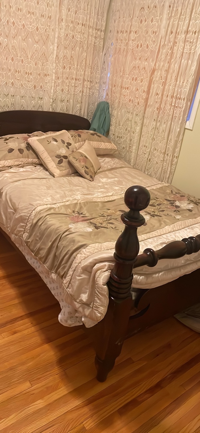 Full-Size Wooden Bed Frame