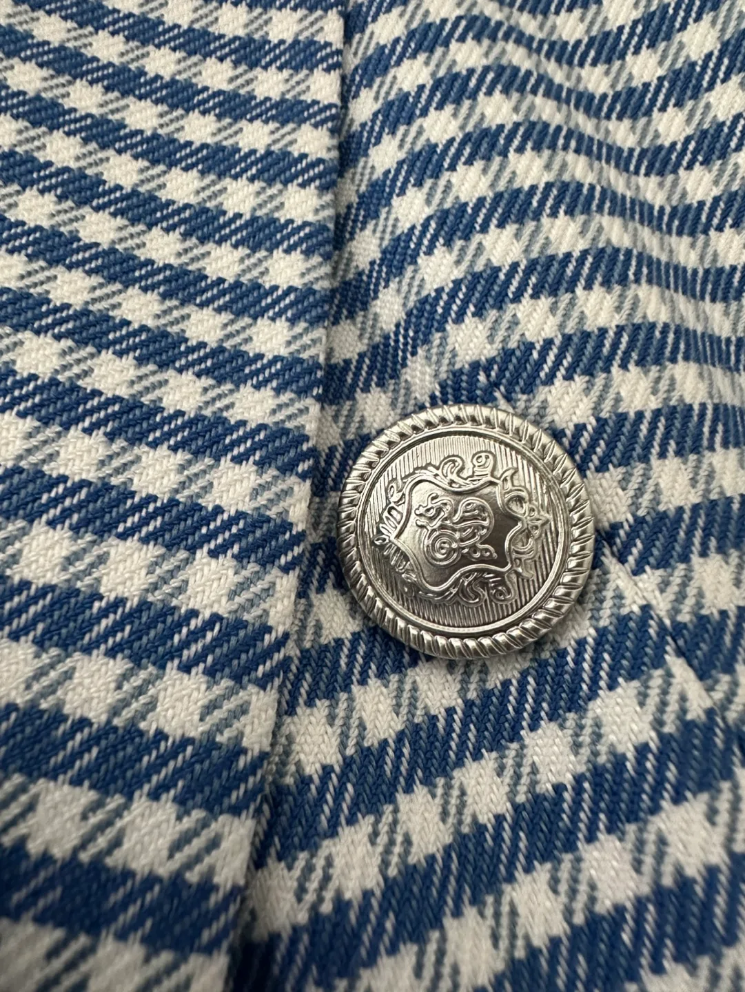 Autres filles Blue Gingham Blazer Size S image indicator(4)