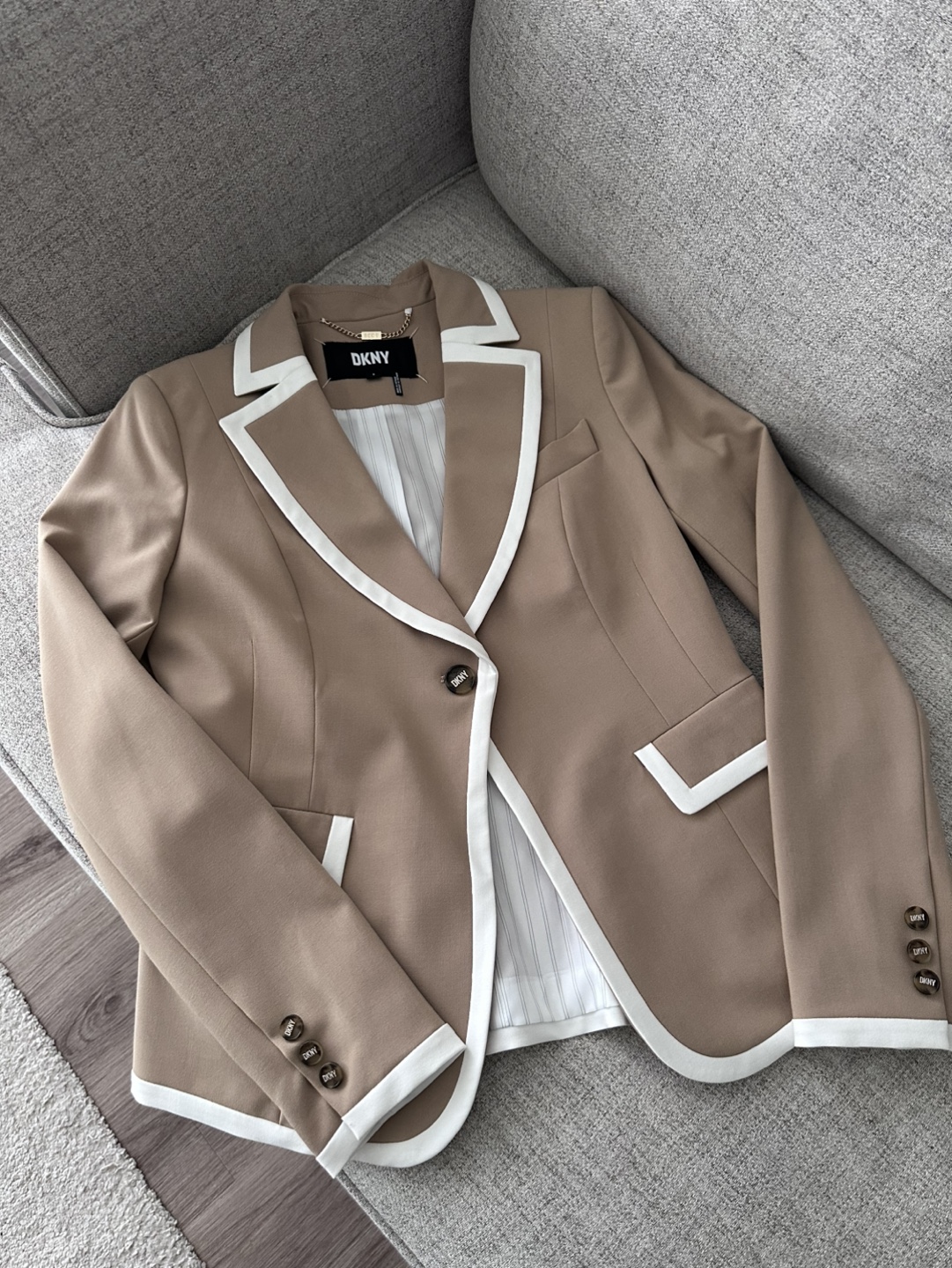 DKNY Taupe Blazer Size 4