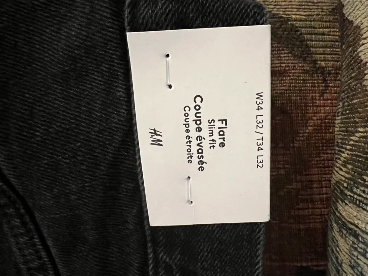 H&M Black Flare Jeans - Size W34 L32 image indicator(2)