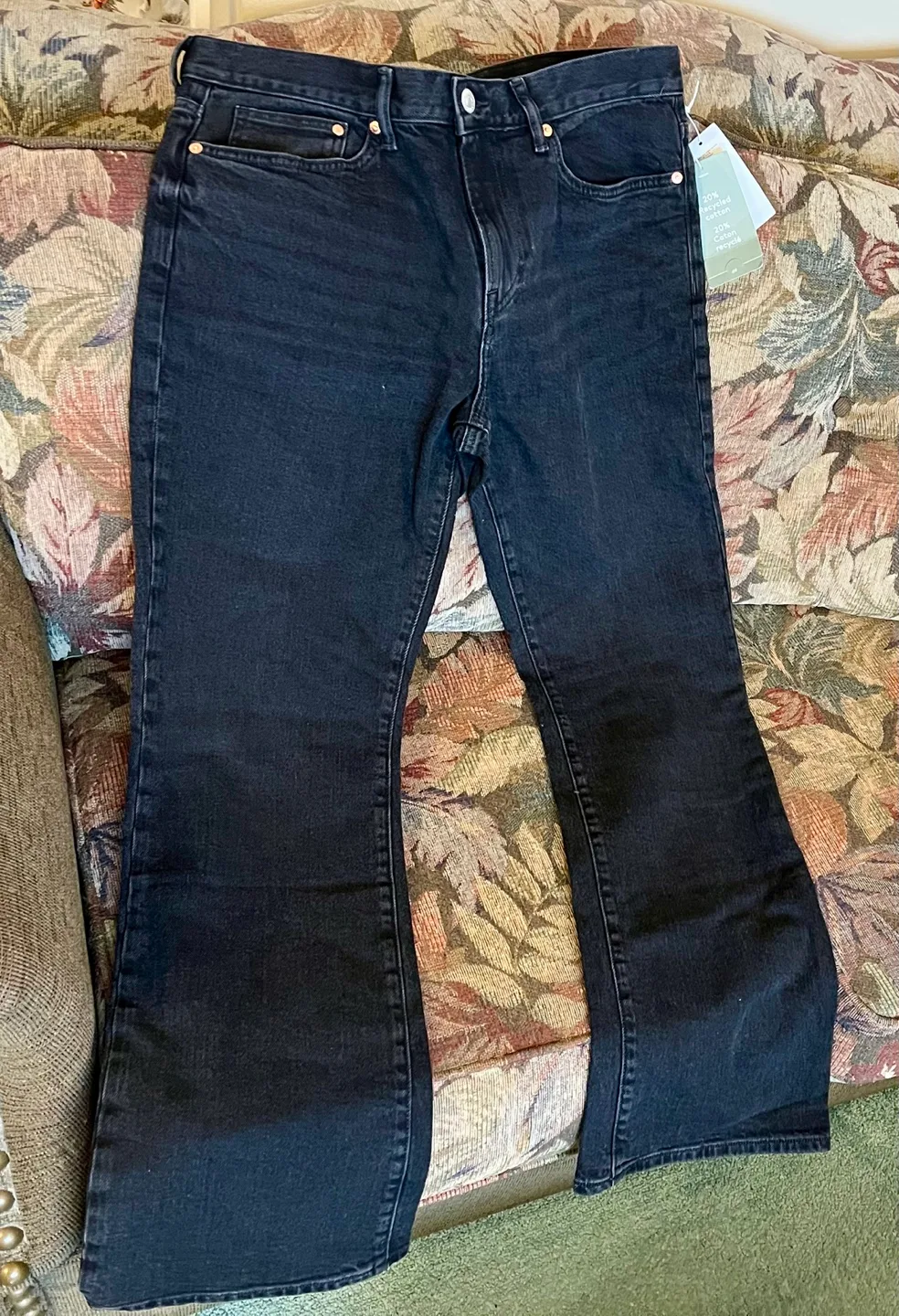 H&M Black Flare Jeans - Size W34 L32 image indicator(4)