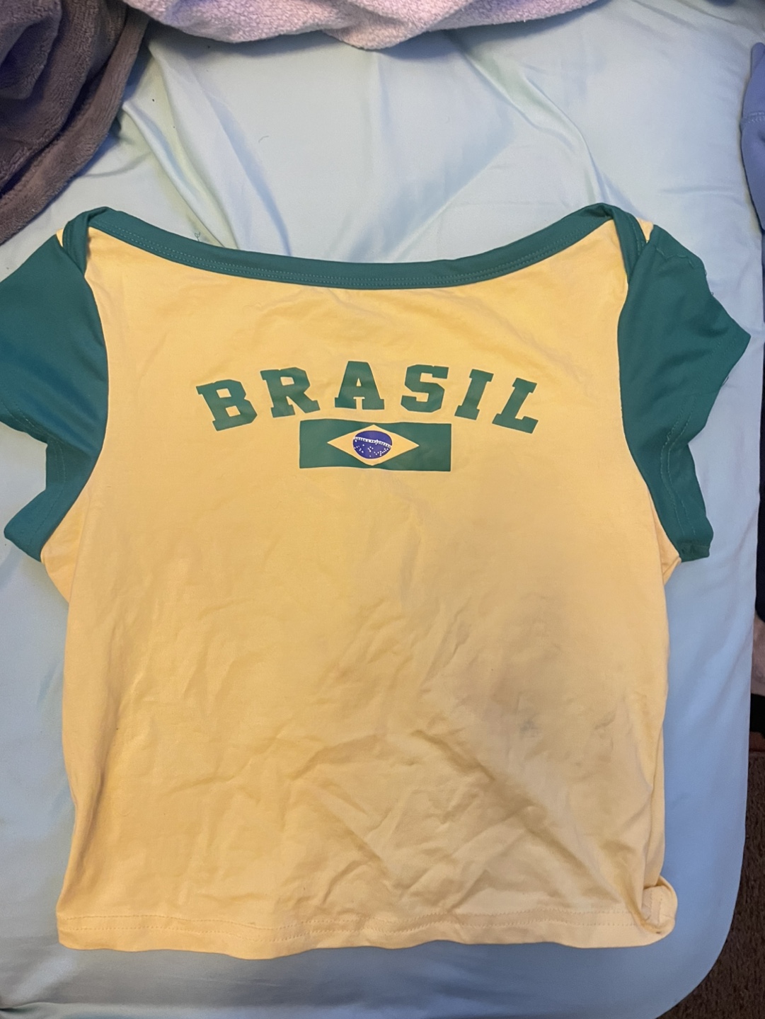 Brasil Graphic Crop Top #freecycle