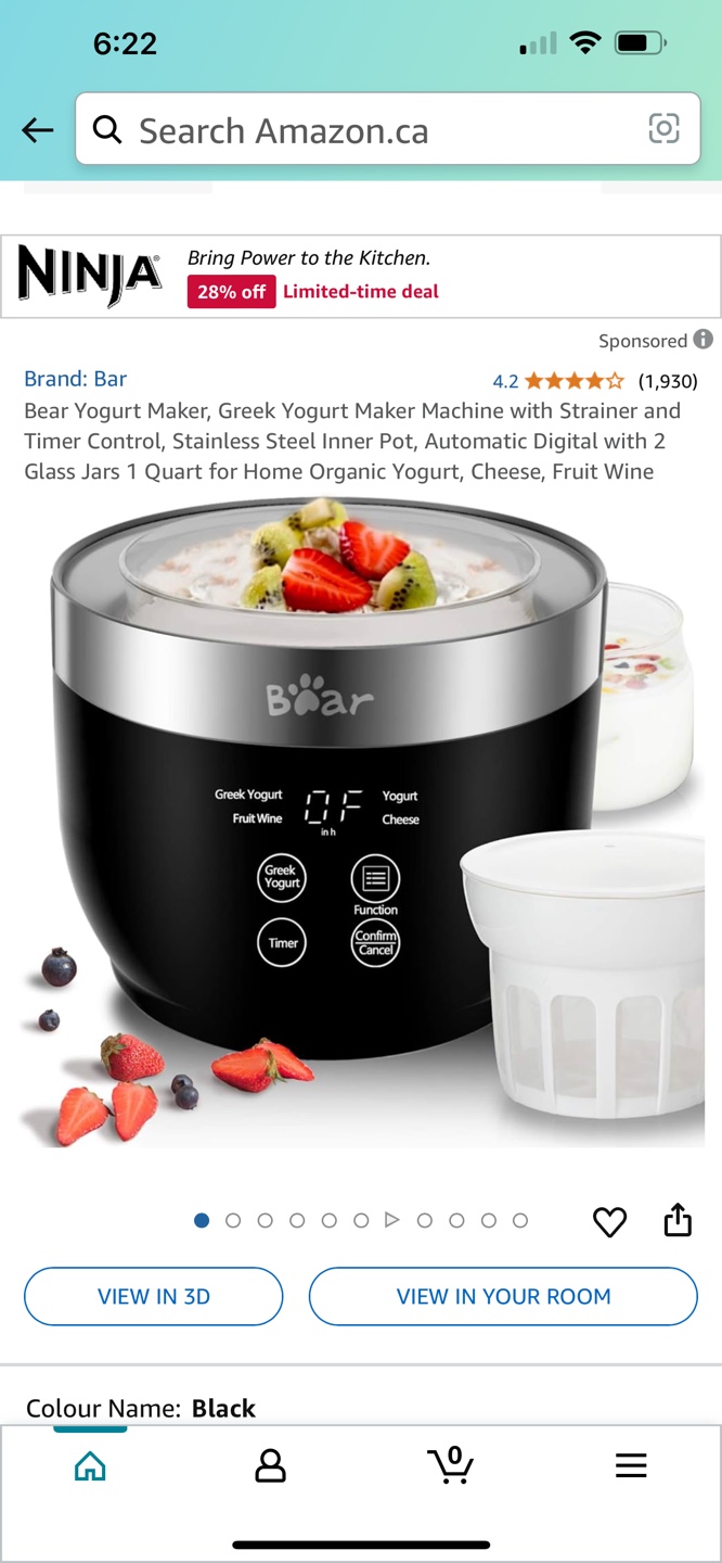 Bear Yogurt Maker - 1 Quart - Black - photo 4