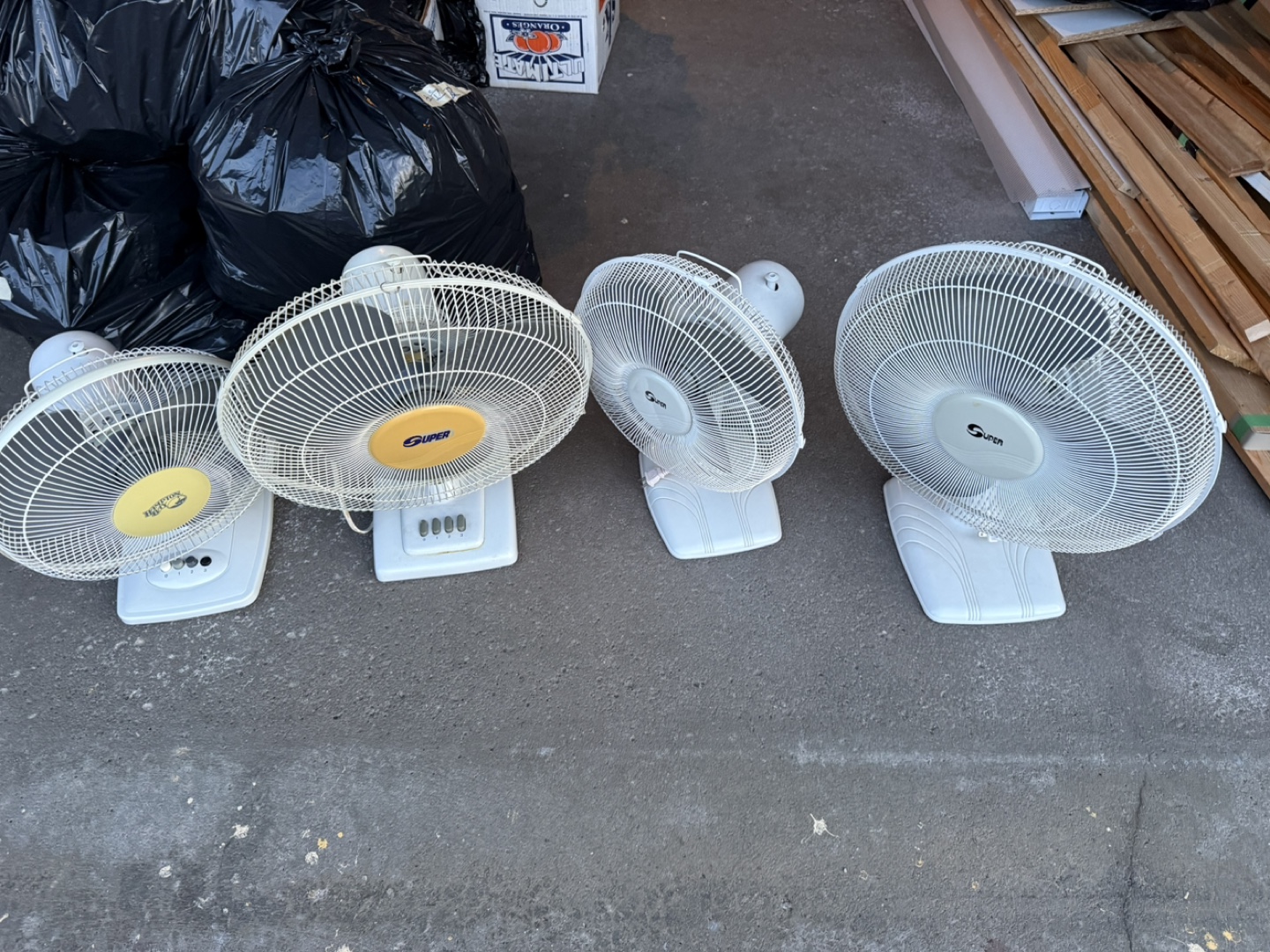 Four Desk Fans Lot