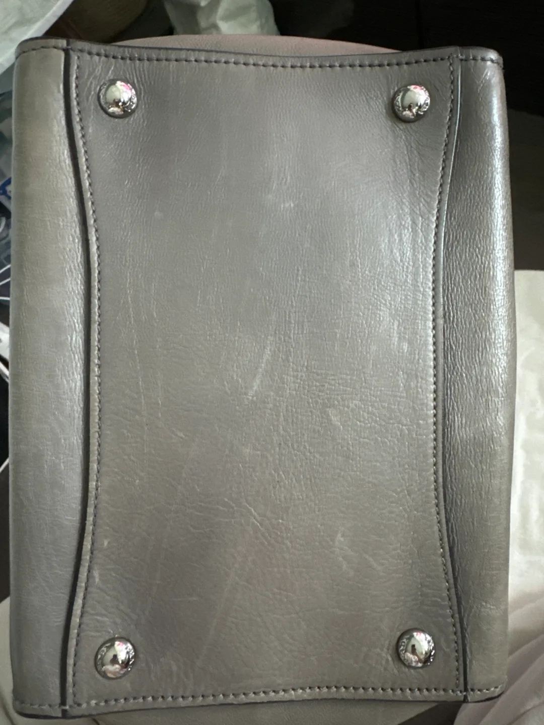 Prada Grey Leather Handbag image indicator(6)