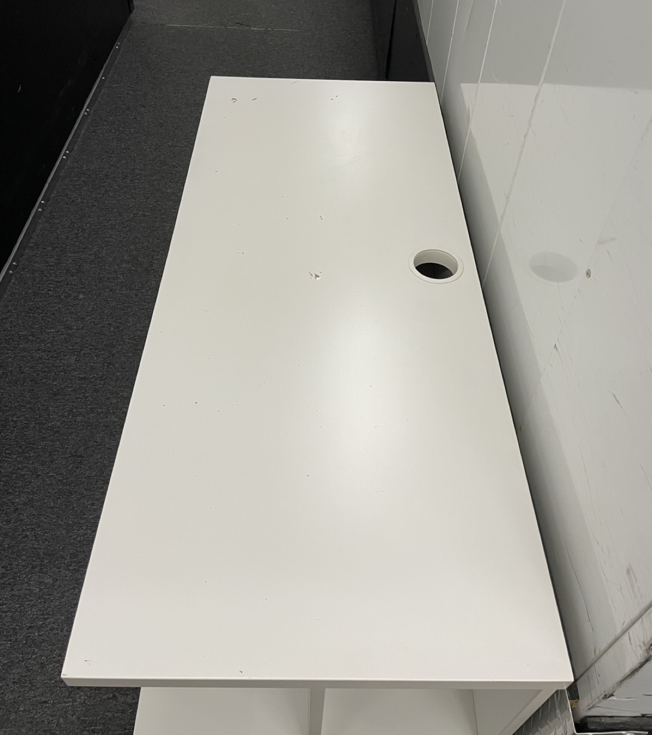 White Computer Desk with Storage - photo 4