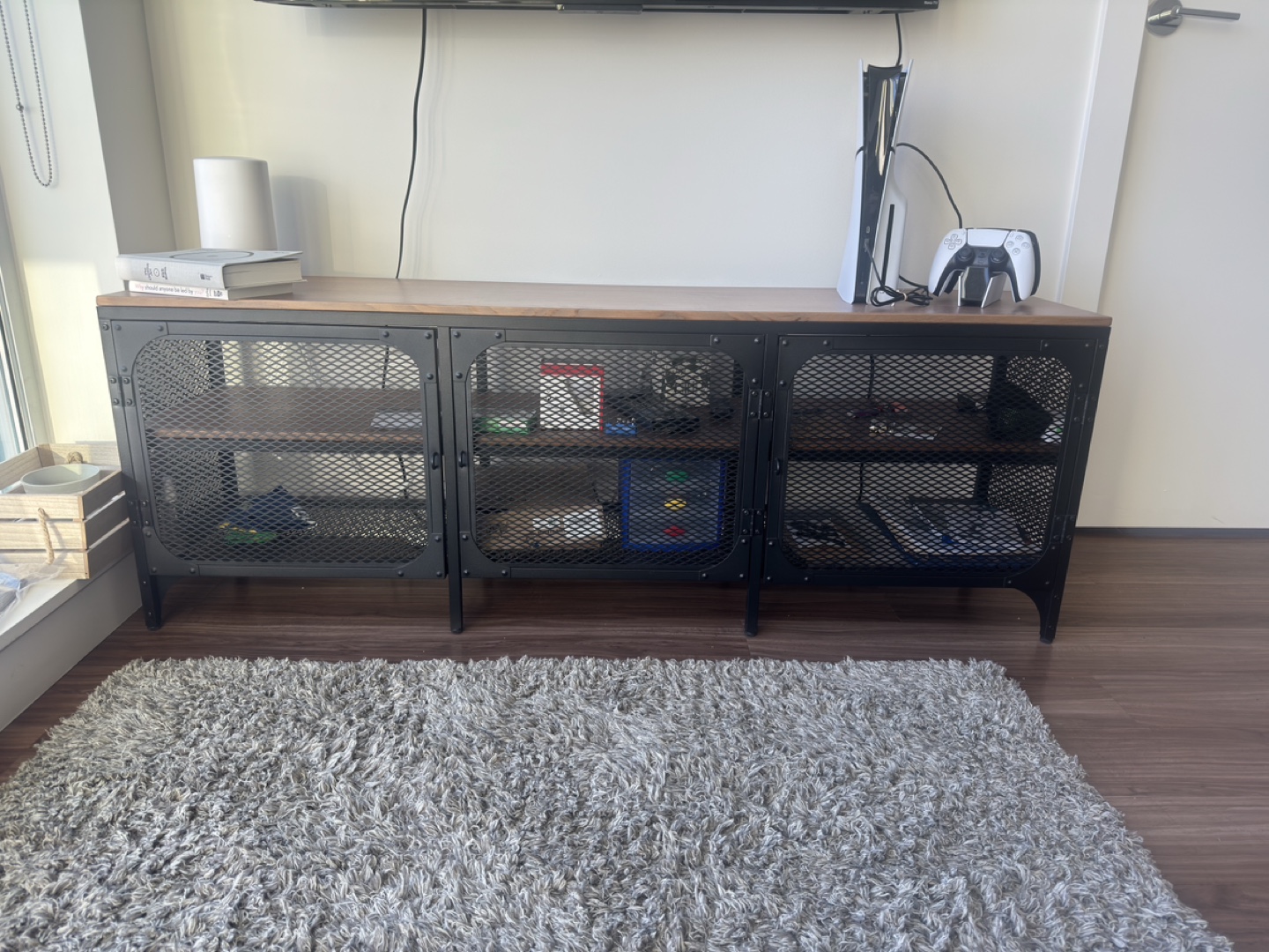 TV Bench - Industrial-Style Media Console - photo 2