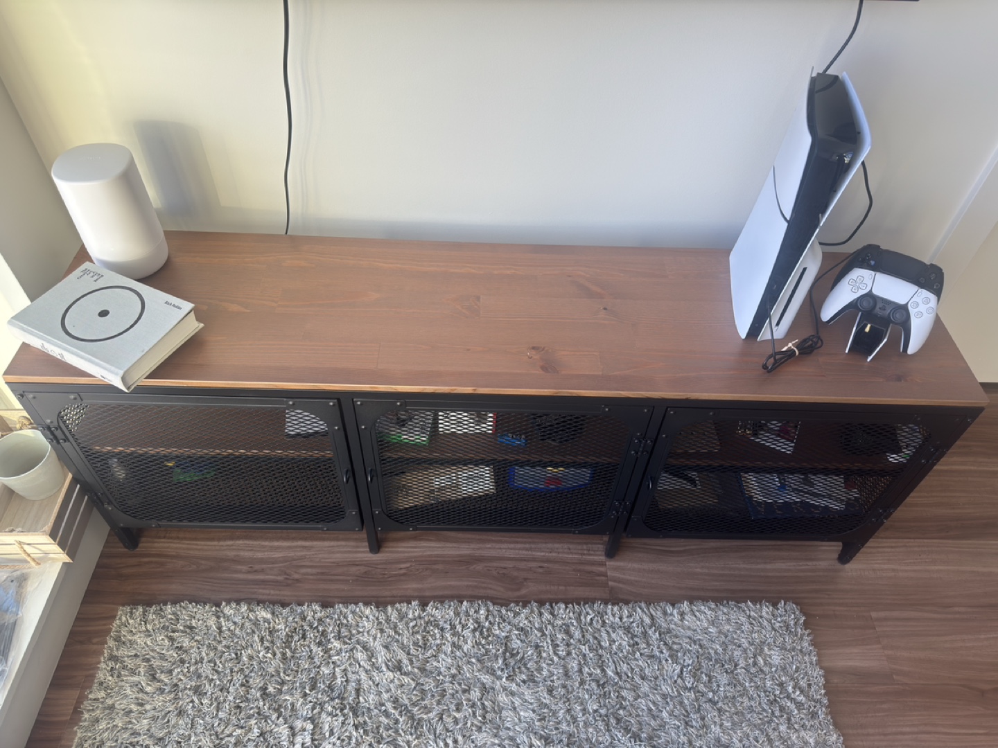 TV Bench - Industrial-Style Media Console - photo 3