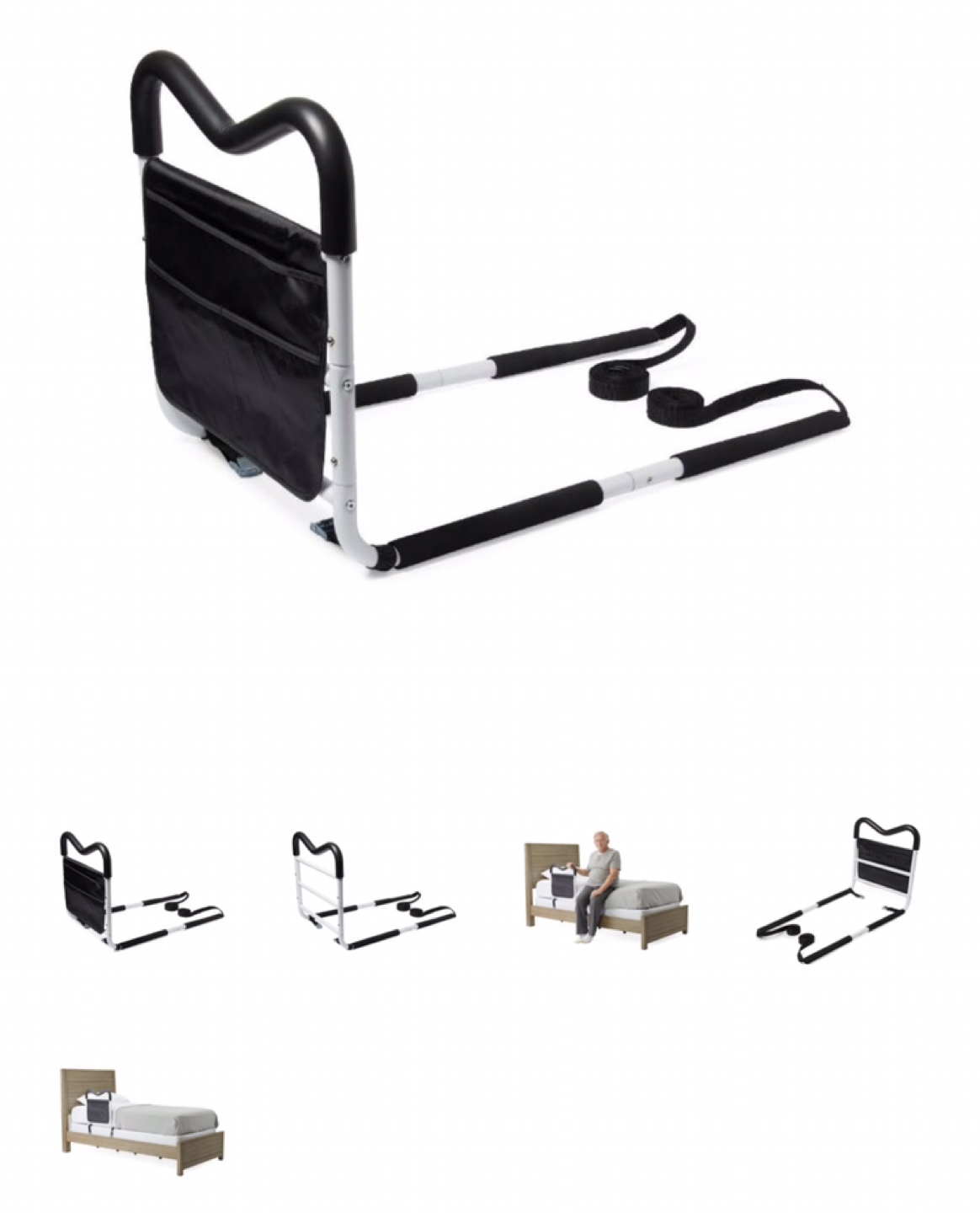 Medline Bed Assist Bar with Storage Pocket