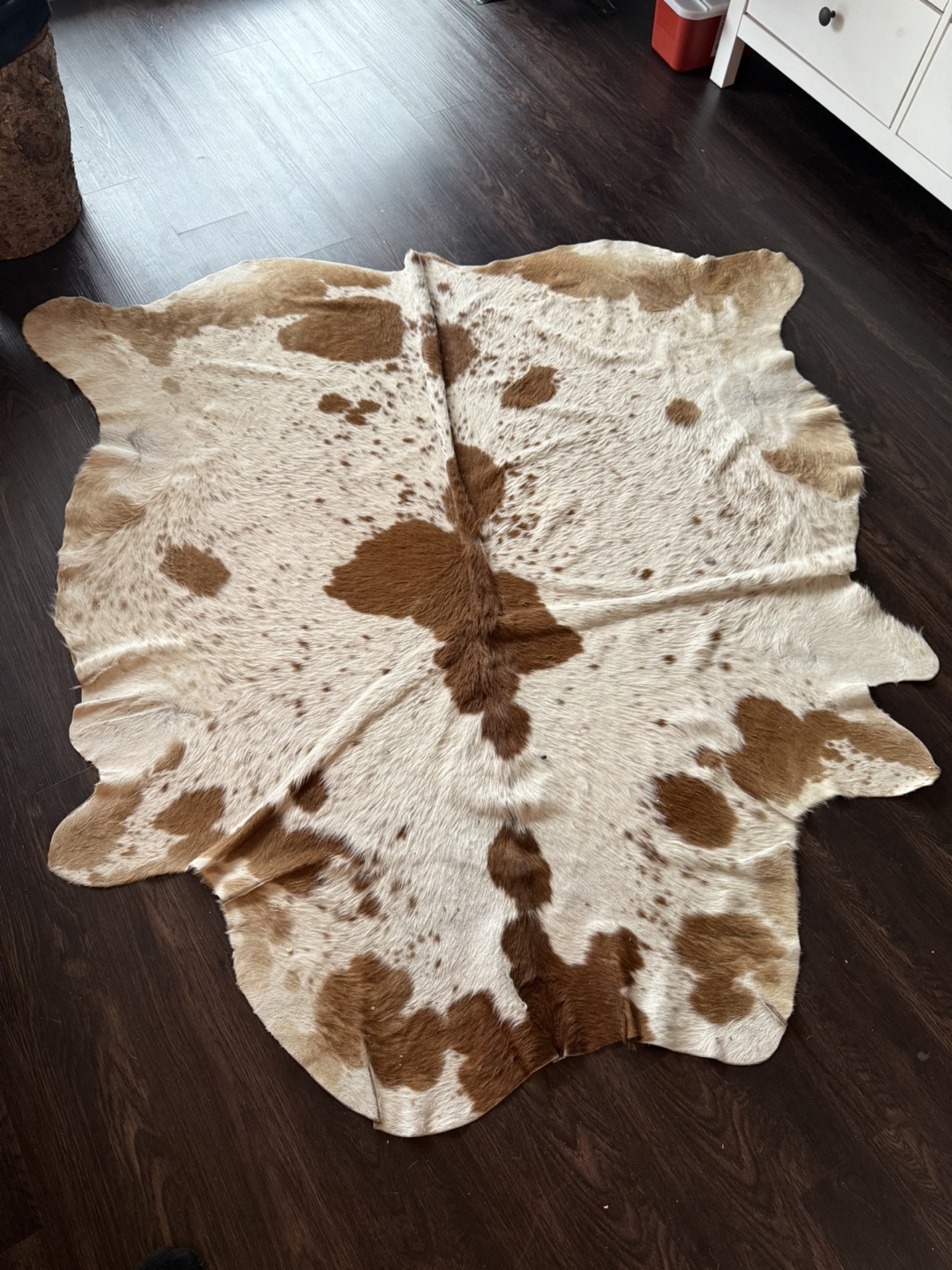 Cowhide Rug - Brown and White