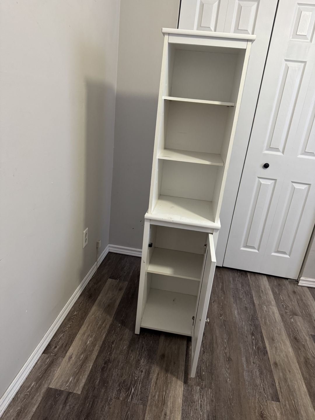White Wooden Storage Cabinet - photo 3