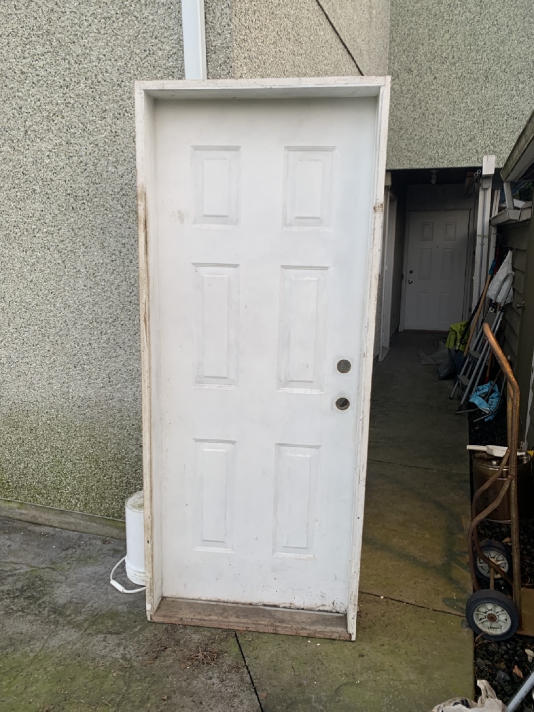 White Exterior Door