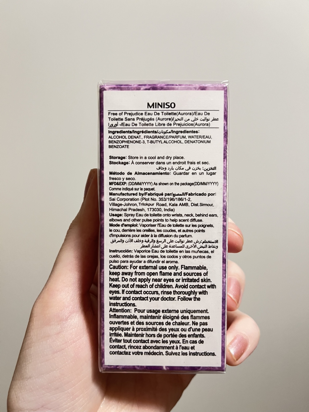 MINISO Free of Prejudice Aurora Eau de Toilette 30ml Perfume - photo 2