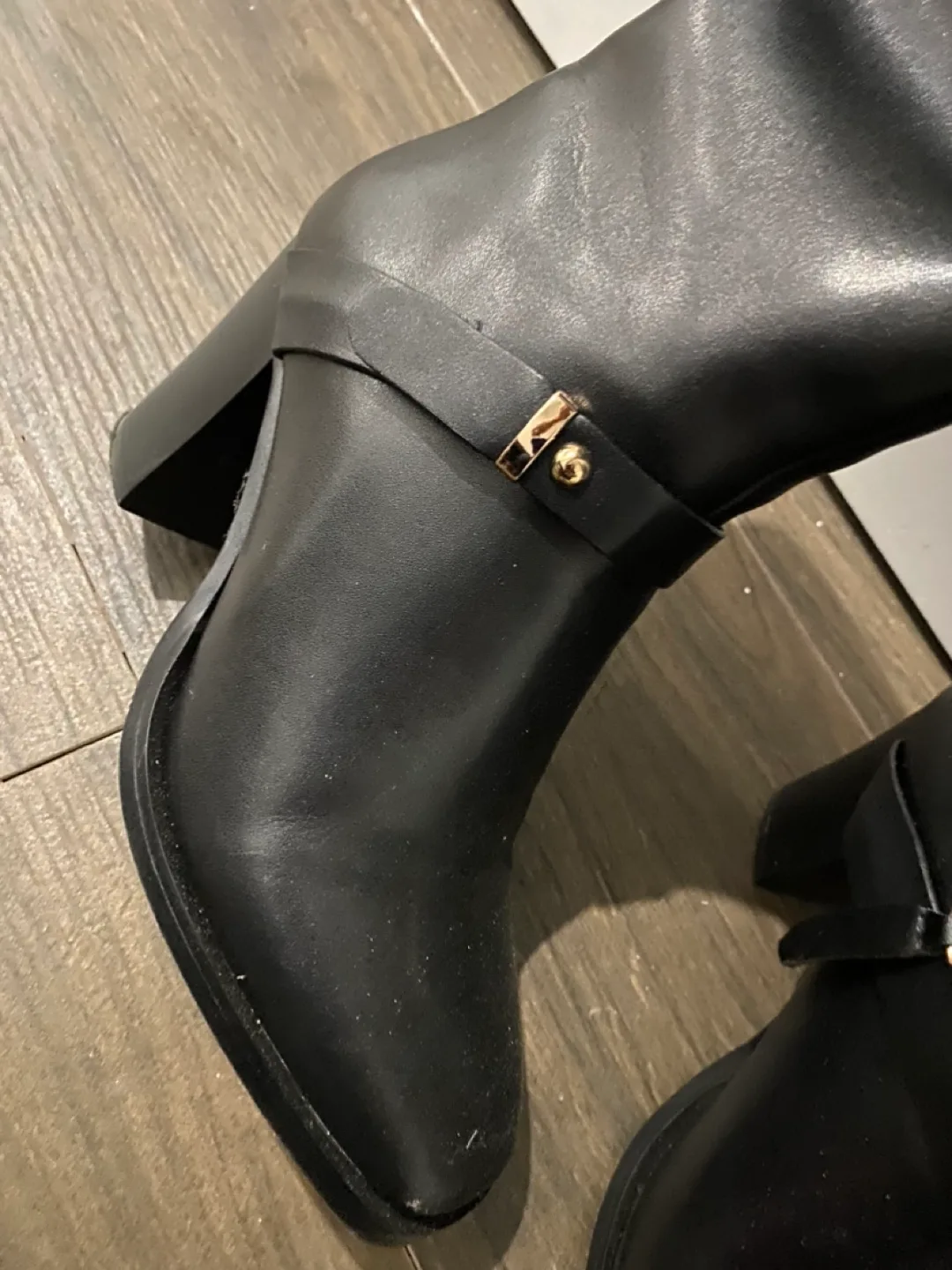 Leather boots size 5.5 high heels #freecycle image indicator(2)