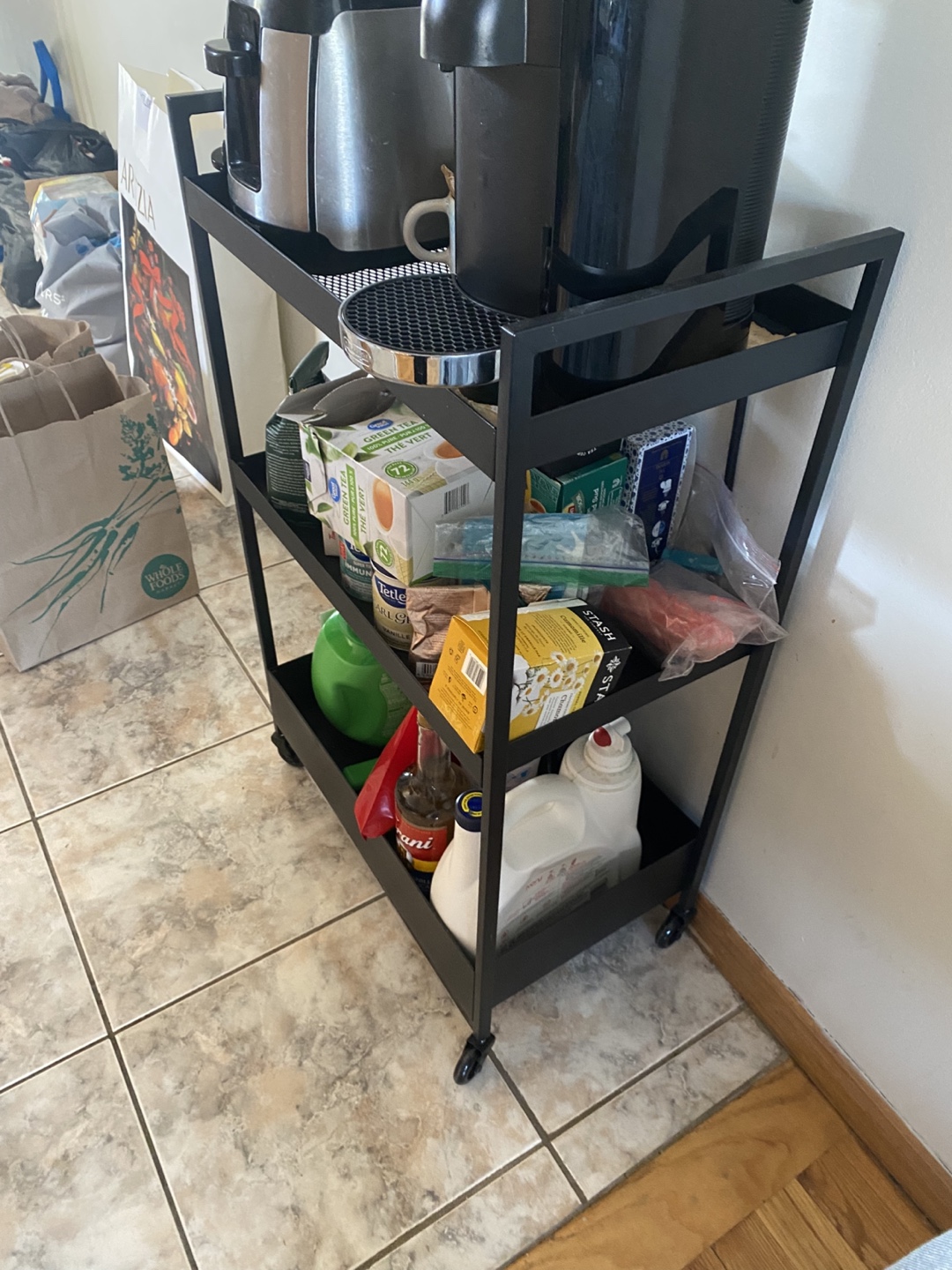 IKEA black rolling cart! - photo 2