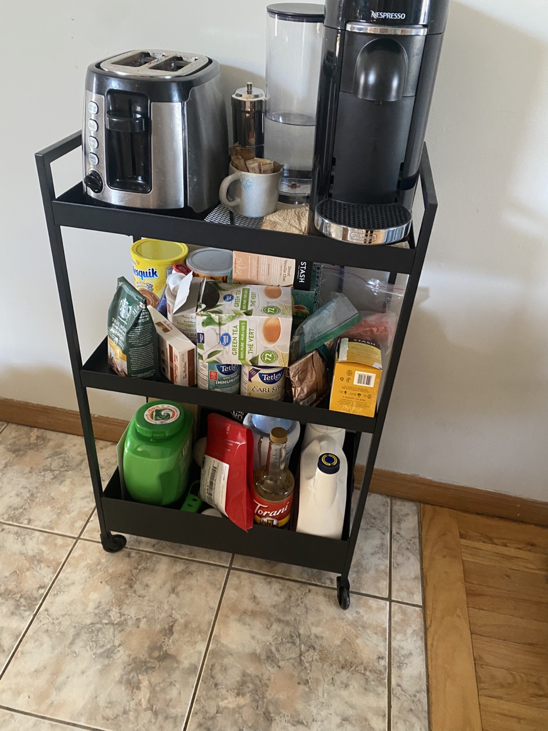 IKEA black rolling cart!