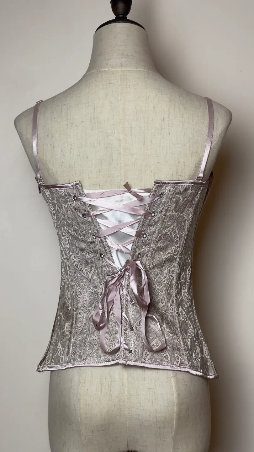 Champagne Brocade Corset Top image indicator(2)
