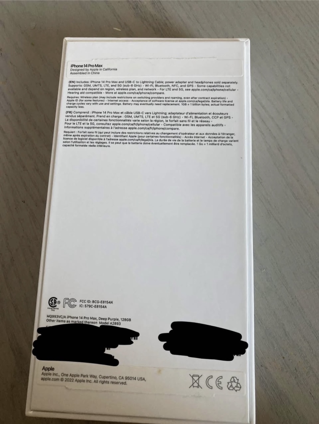 iPhone 14 Pro Max - 128GB - Deep Purple - Like New in Box - photo 2