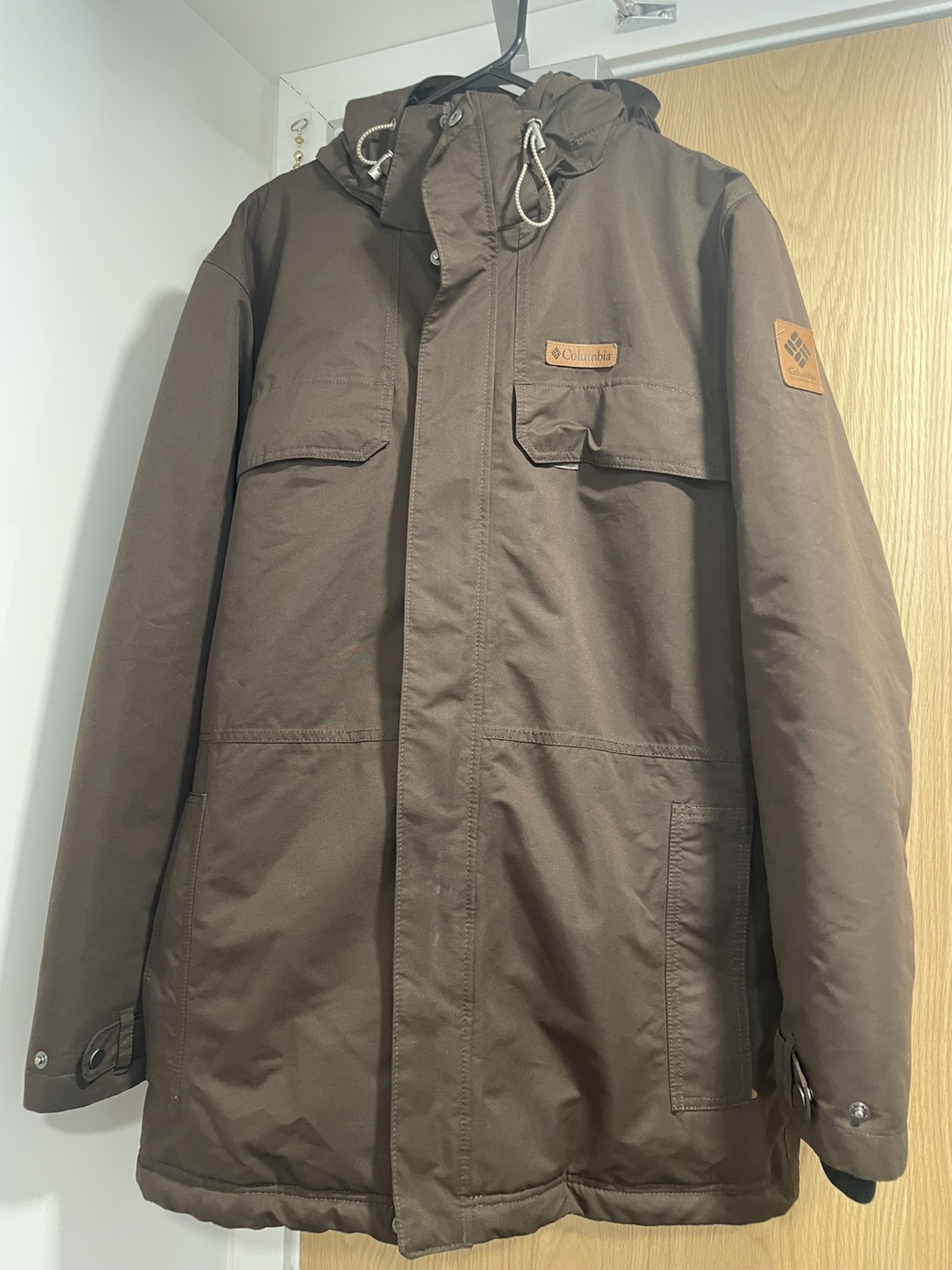 Men's Columbia Parka Jacket - Brown