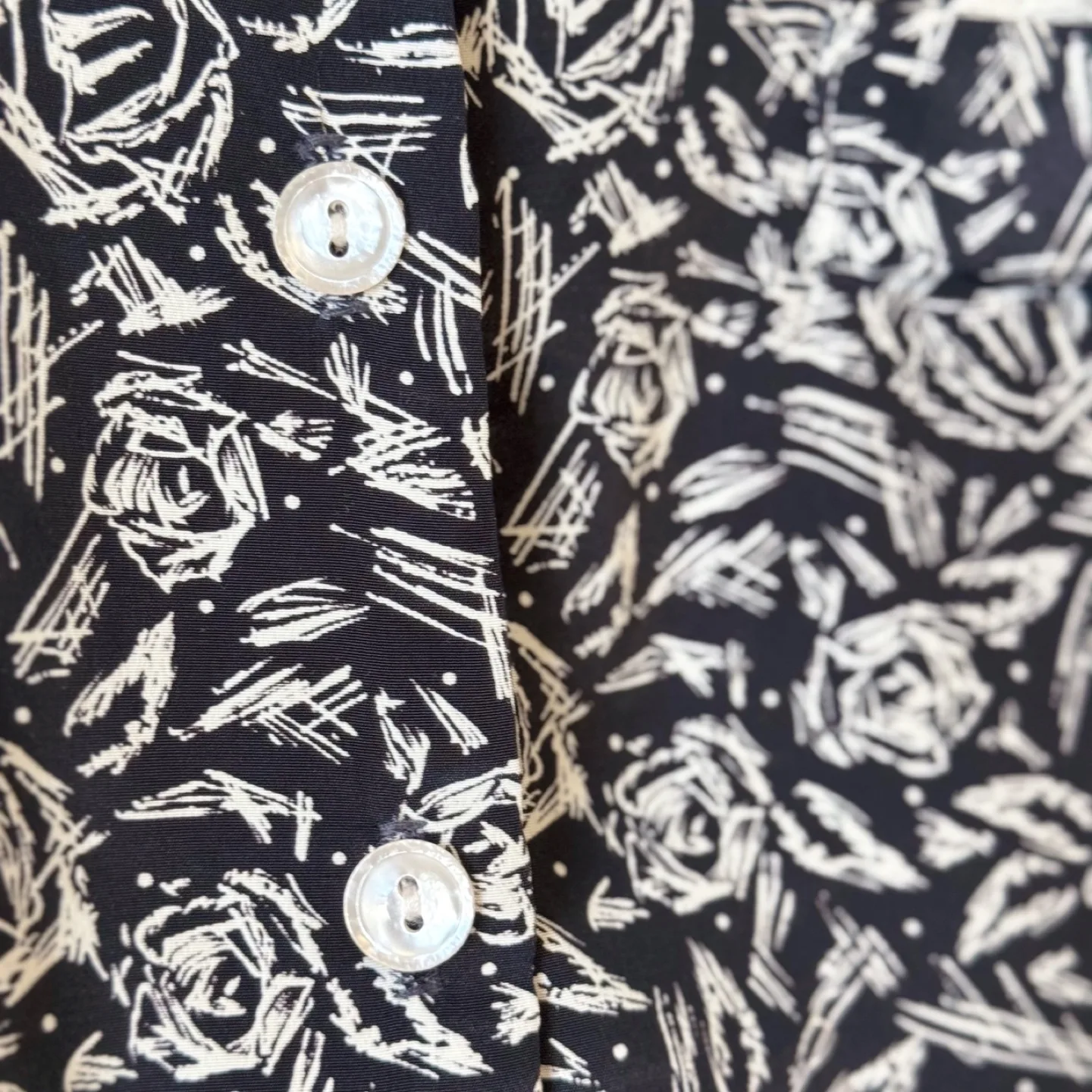 USA Vintage Black Rose Peplum Dress image indicator(8)