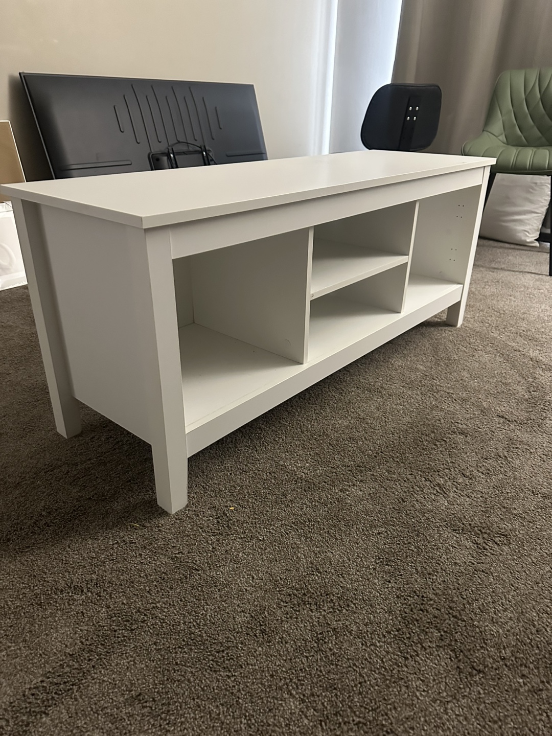 Tv/Entertainment stand designed to accommodate TVs more than 65”