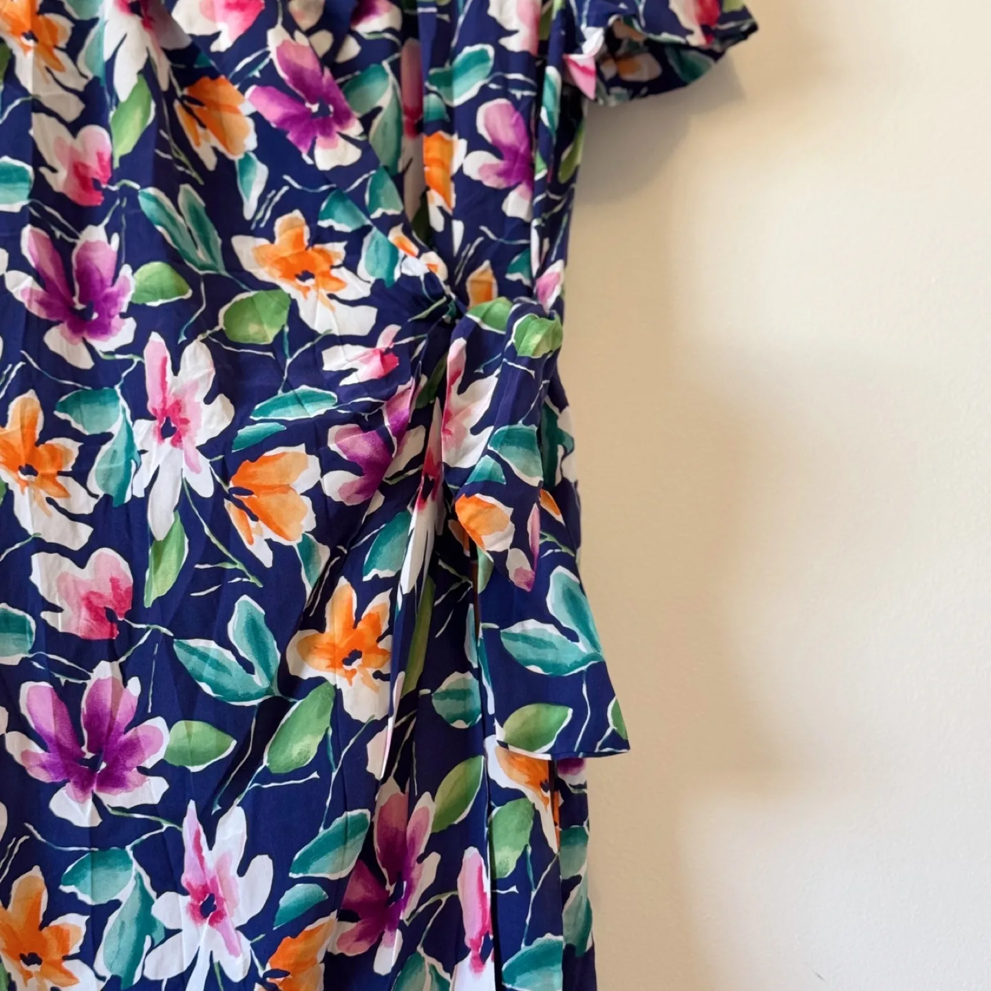 Talbots 100% Silk Floral Wrap Dress image indicator(2)