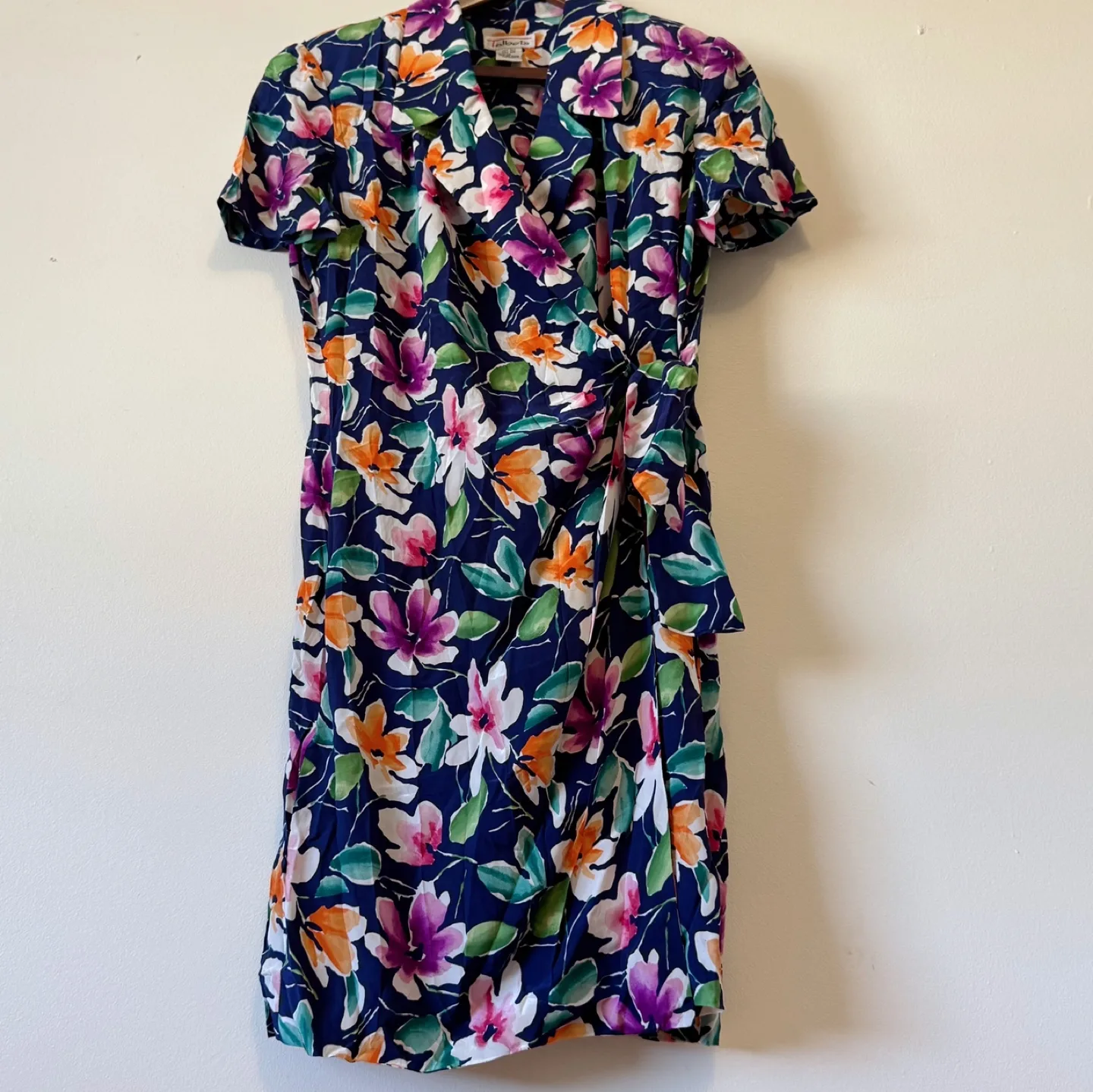 Talbots 100% Silk Floral Wrap Dress image indicator(4)