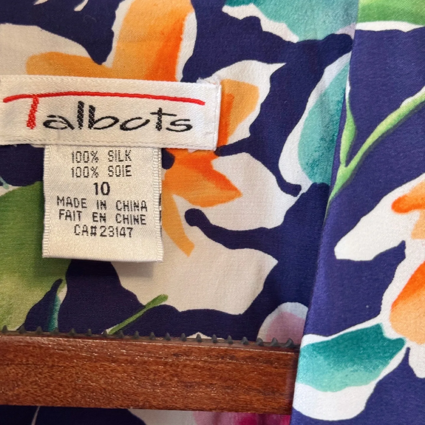 Talbots 100% Silk Floral Wrap Dress image indicator(6)