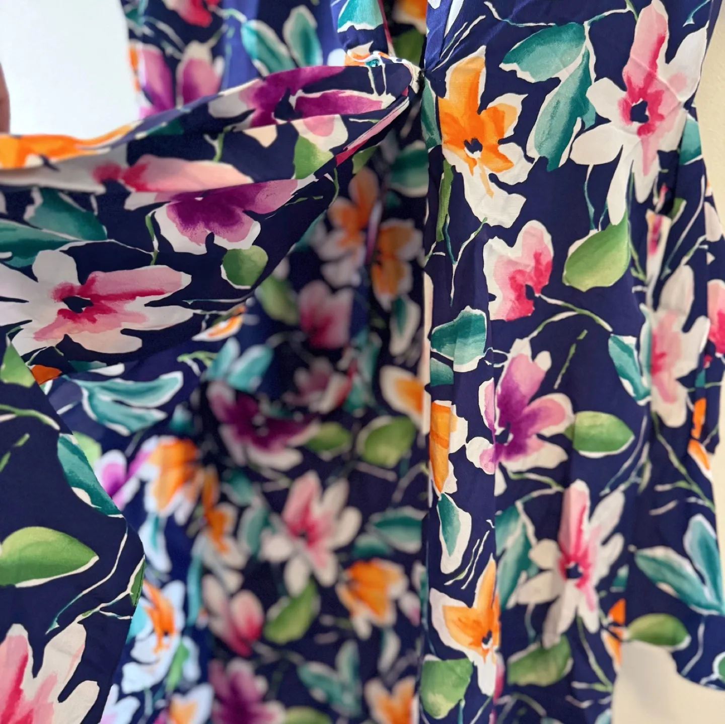 Talbots 100% Silk Floral Wrap Dress image indicator(5)