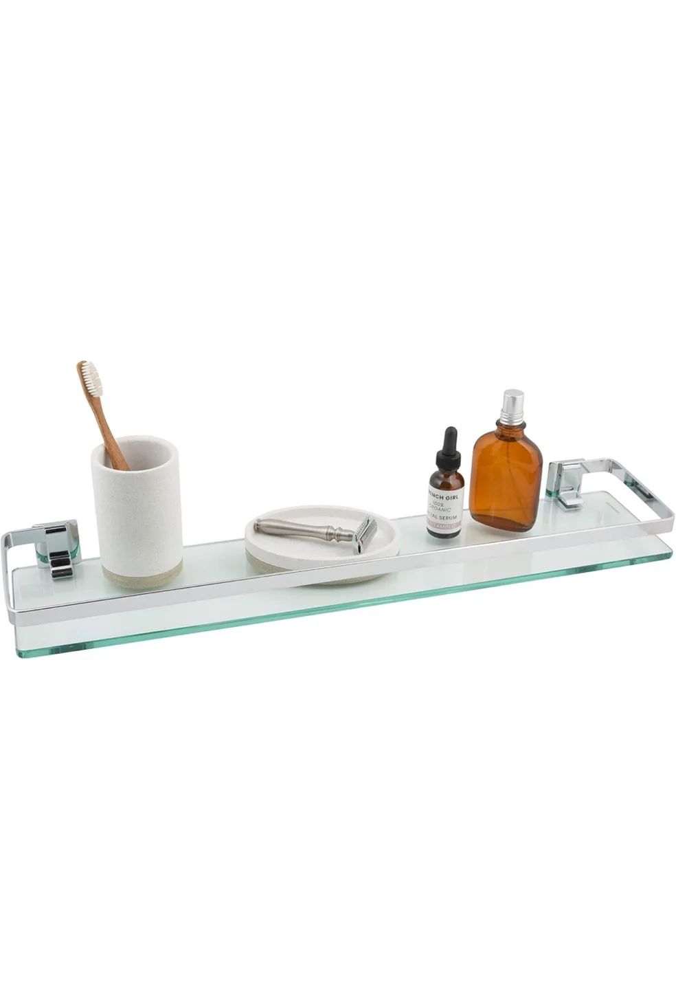 Glass Bathroom Shelf - Chrome Finish image indicator(2)