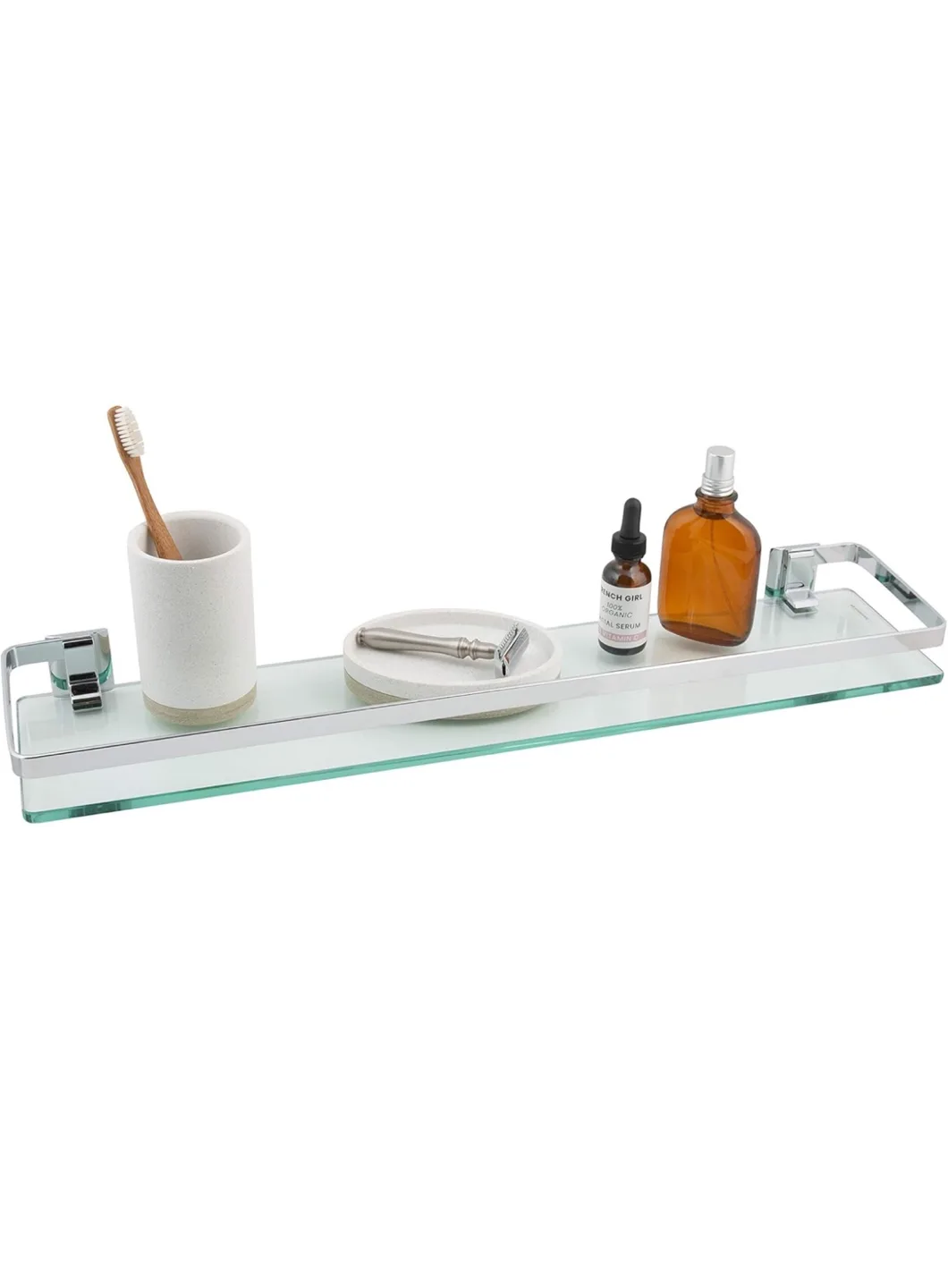 Glass Bathroom Shelf - Chrome Finish image indicator(3)