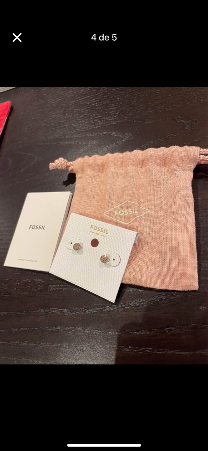 Fossil Crystal Stud Earrings